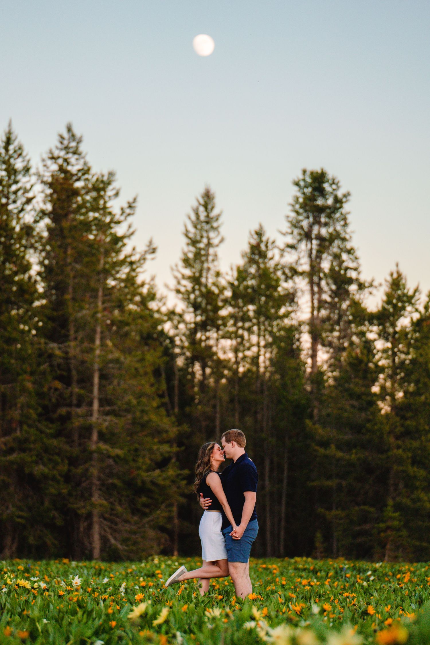 Moon Lit Couples engagement photo