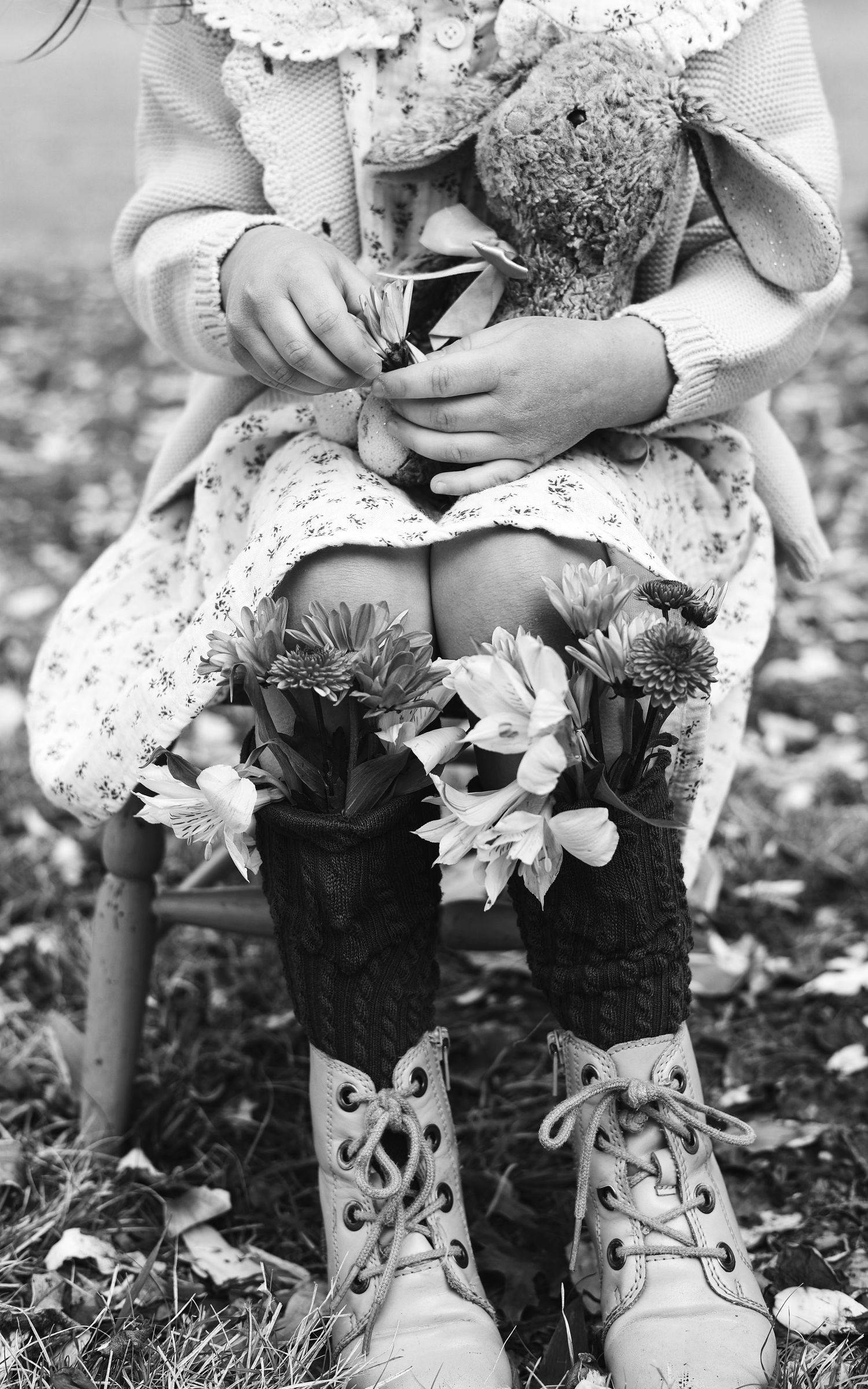 Flowers and boots.