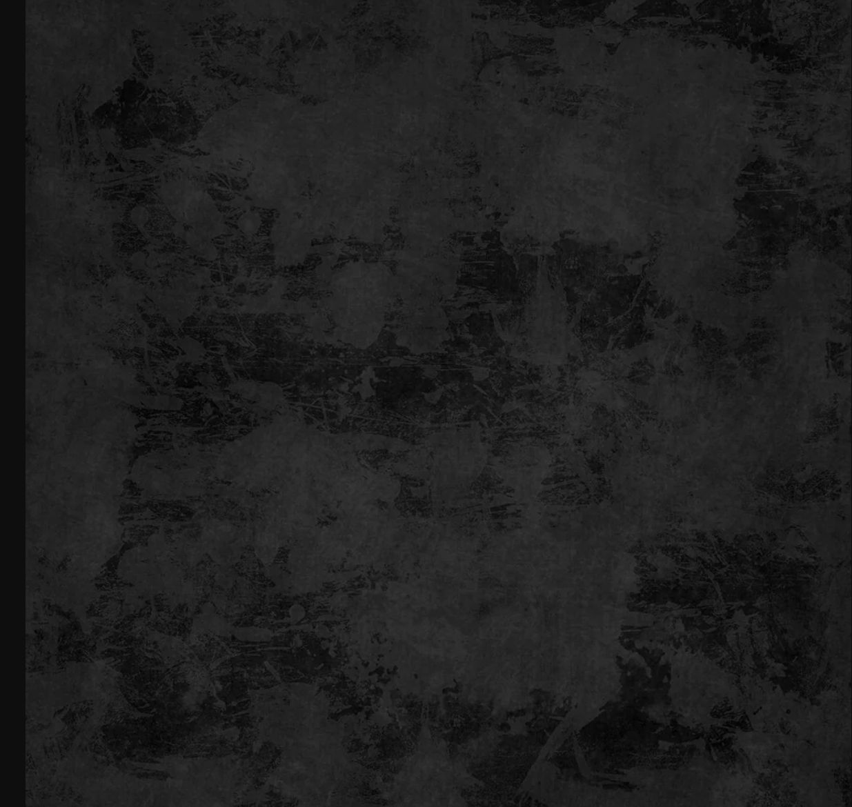 Dark grunge texture with distressed black and gray patterns creating an abstract weathered background effect.