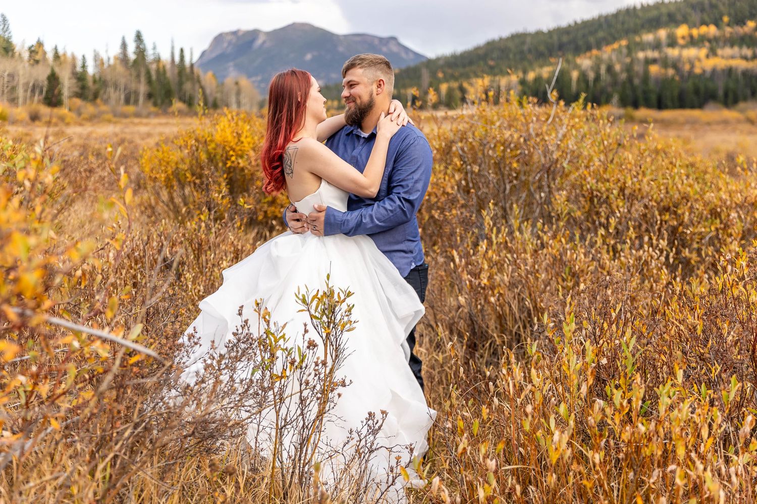 Intimate Atlas Theater wedding in Greeley, CO, followed by adventurous, elopement-style photos in Rocky Mountain National Park.