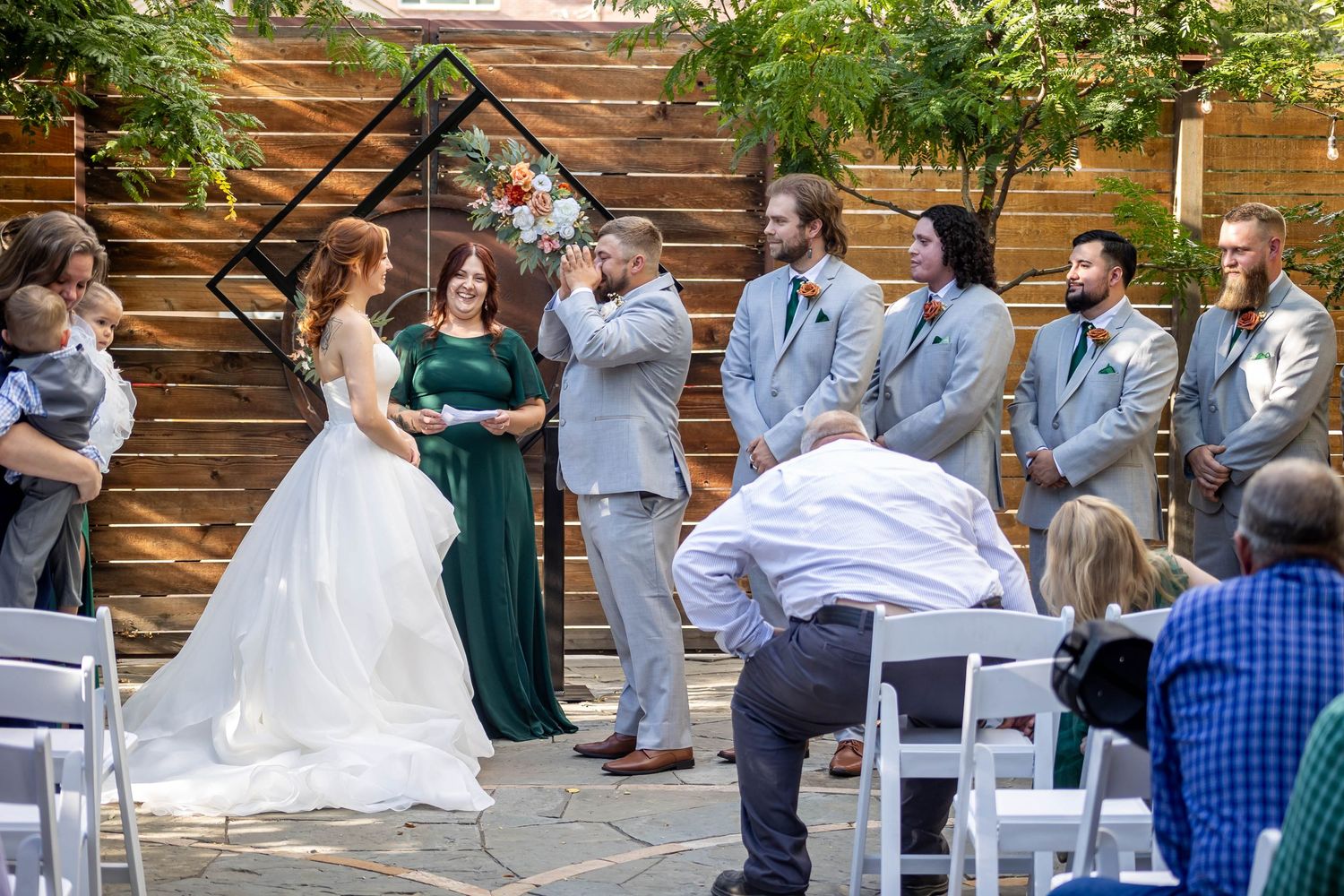 Intimate Atlas Theater wedding in Greeley, CO, followed by adventurous, elopement-style photos in Rocky Mountain National Park.