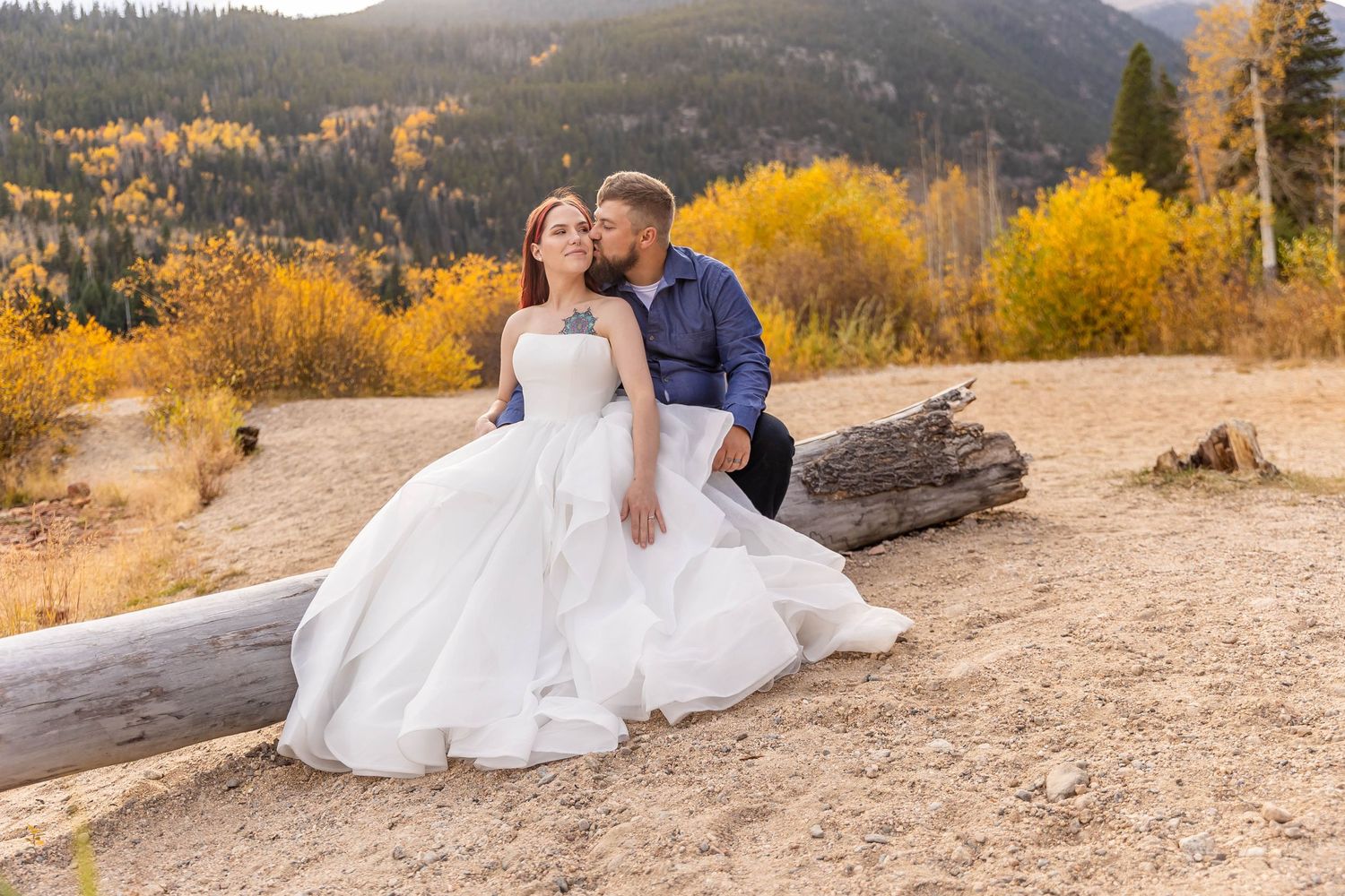 Intimate Atlas Theater wedding in Greeley, CO, followed by adventurous, elopement-style photos in Rocky Mountain National Park.