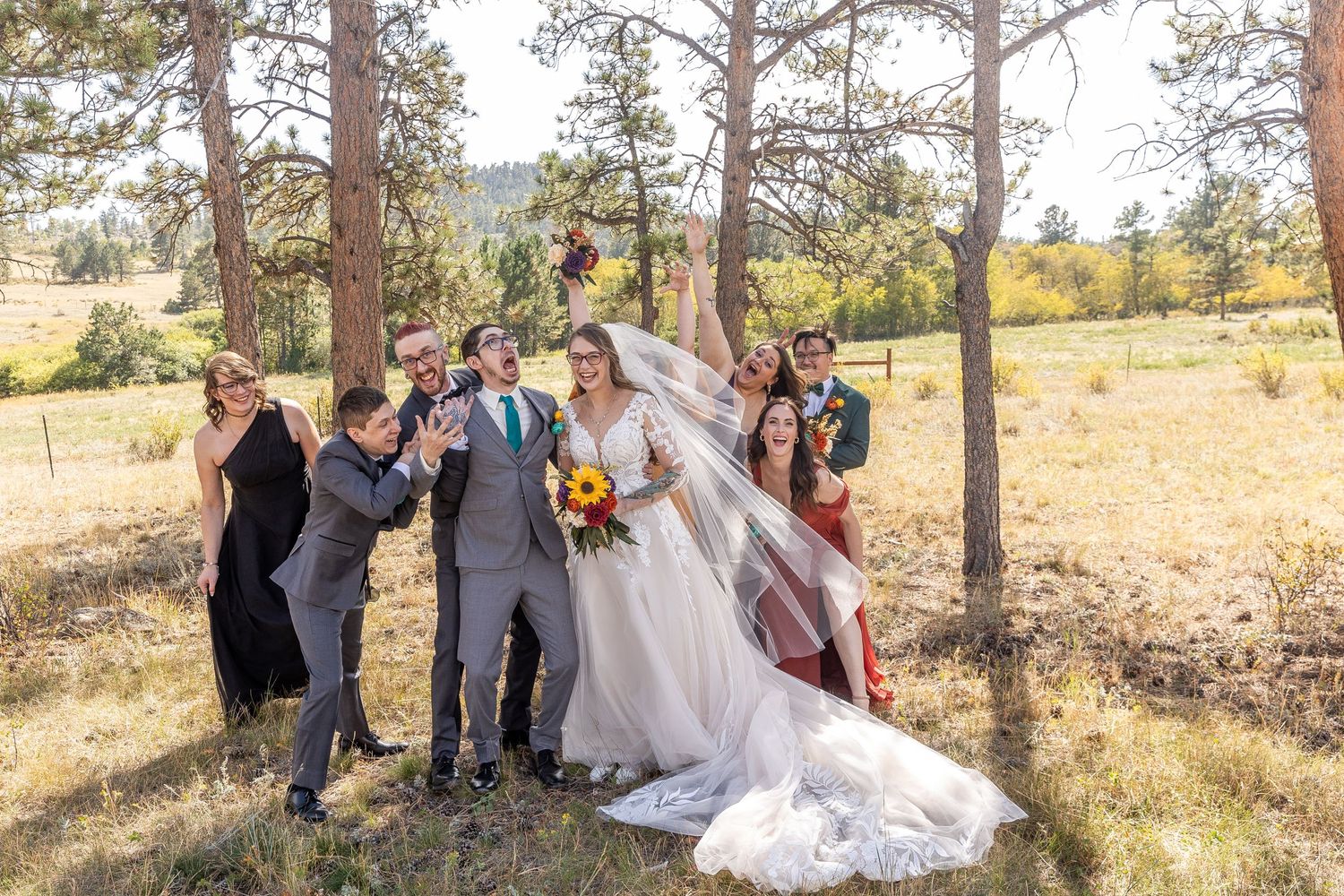 mountain wedding, rustic wedding, Colorado wedding, Sundance Trail Guest Ranch, Red Feather wedding, sunset wedding phot