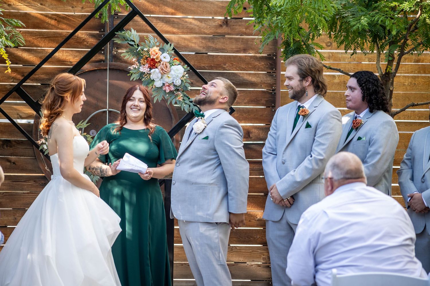 Elegant wedding at the Atlas Theater in Greeley, CO, with a stunning fall post-wedding adventure in Rocky Mountain National Park.