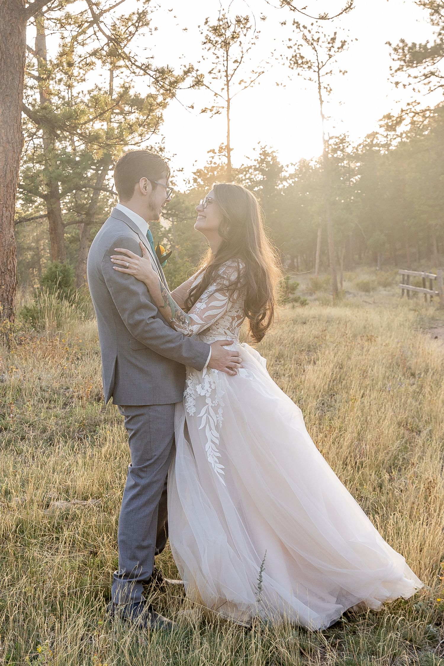 mountain wedding, rustic wedding, Colorado wedding, Sundance Trail Guest Ranch, Red Feather wedding, sunset wedding phot