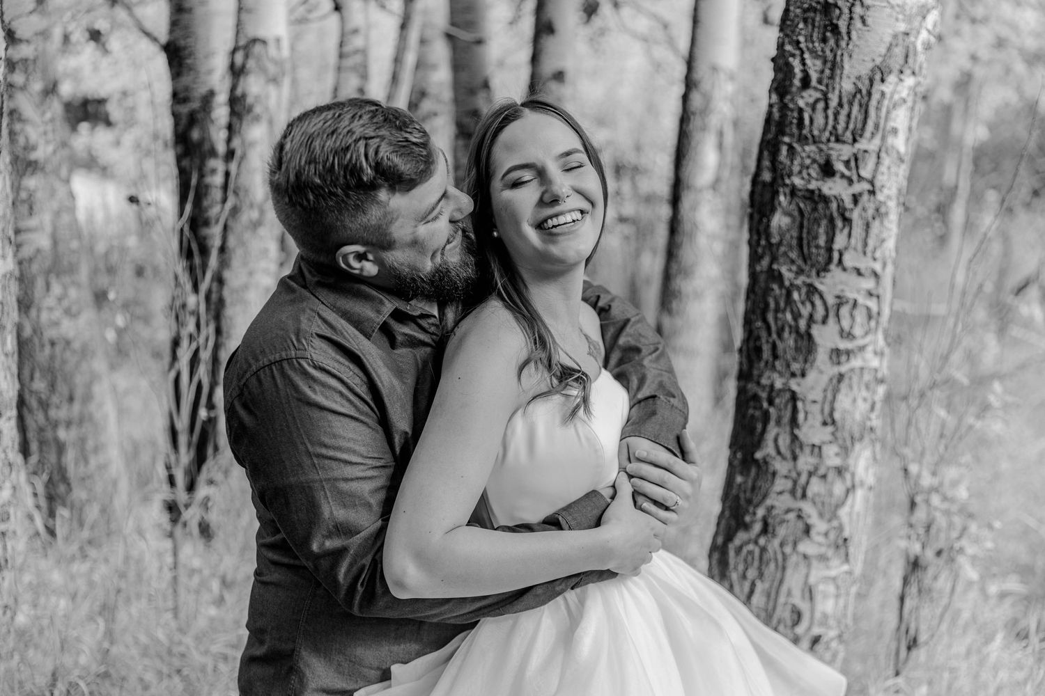 Elegant wedding at the Atlas Theater in Greeley, CO, with a stunning fall post-wedding adventure in Rocky Mountain National Park.