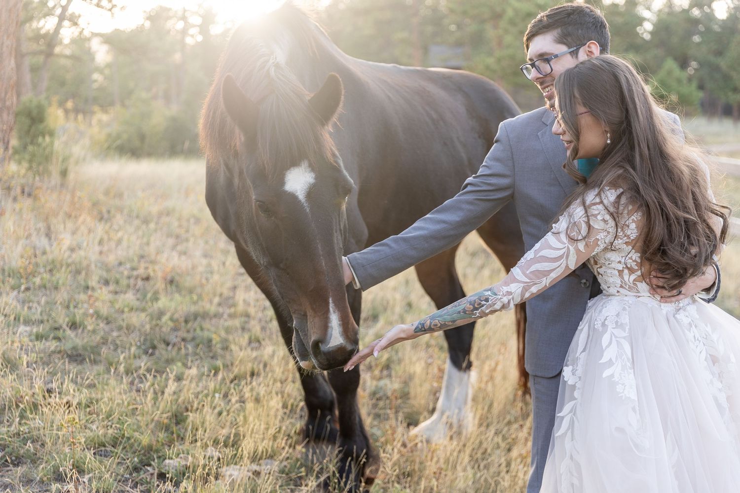 mountain wedding, rustic wedding, Colorado wedding, Sundance Trail Guest Ranch, Red Feather wedding, sunset wedding phot