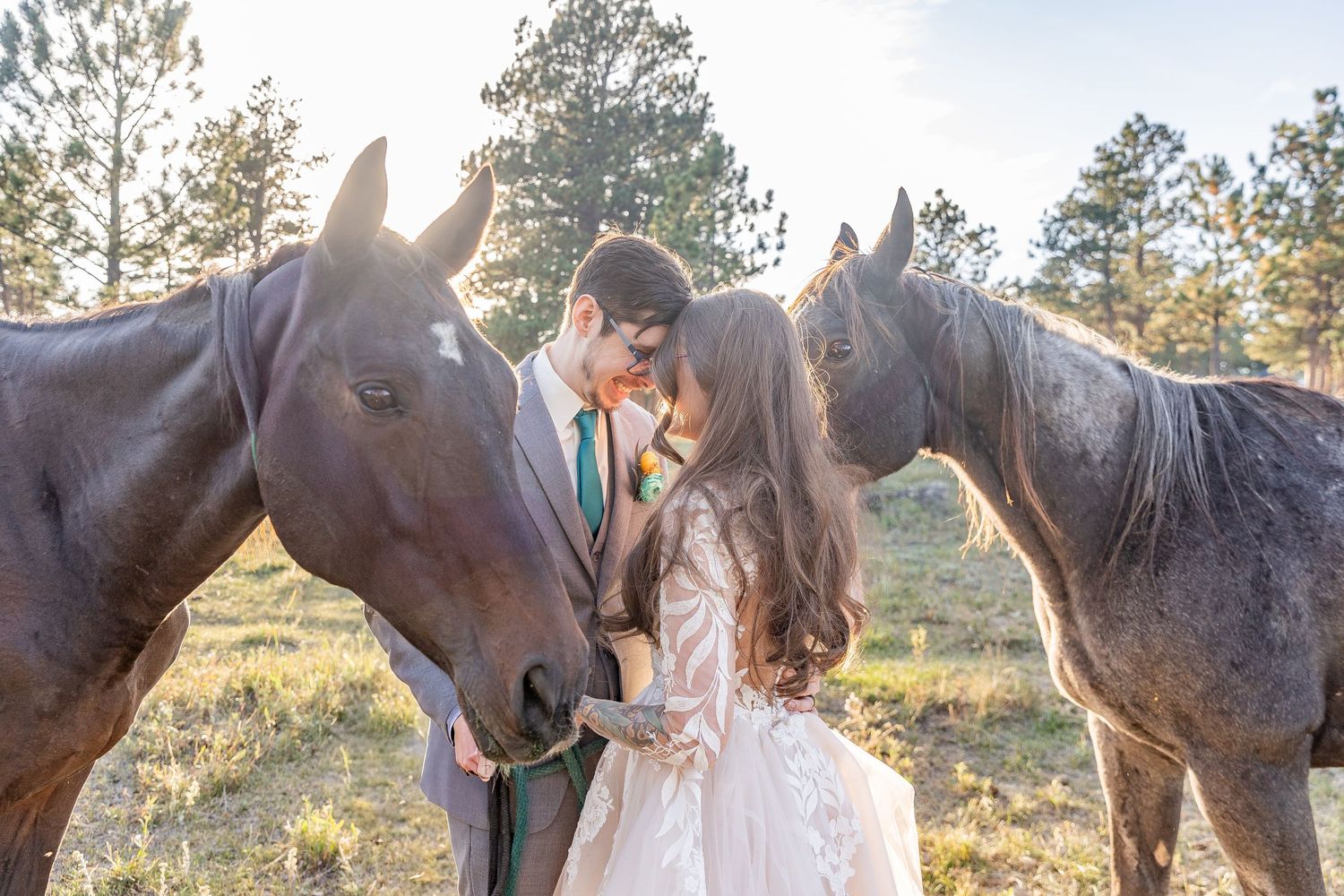 mountain wedding, rustic wedding, Colorado wedding, Sundance Trail Guest Ranch, Red Feather wedding, sunset wedding phot