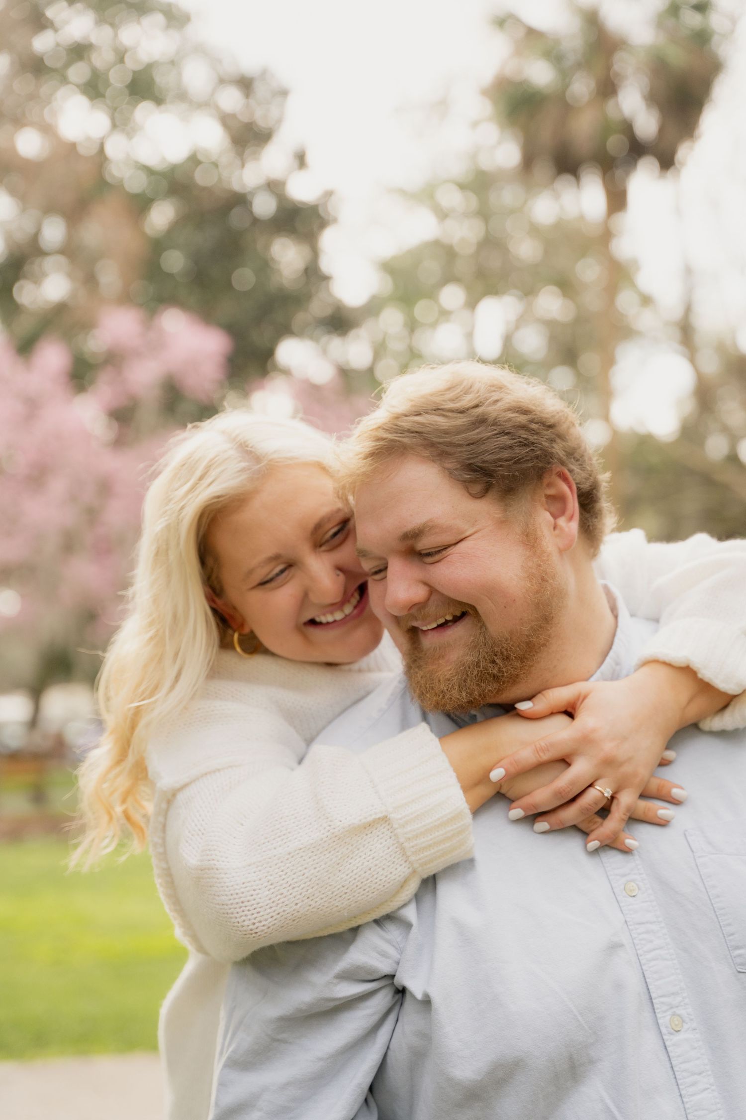 Couples Engagement Portraits at Forsyth Park Savannah Georgia