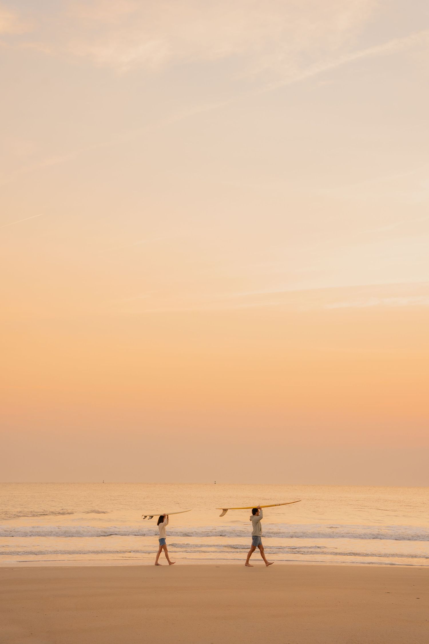 Surfer Couple Engagement Photoshoot - Tybee Island Georgia