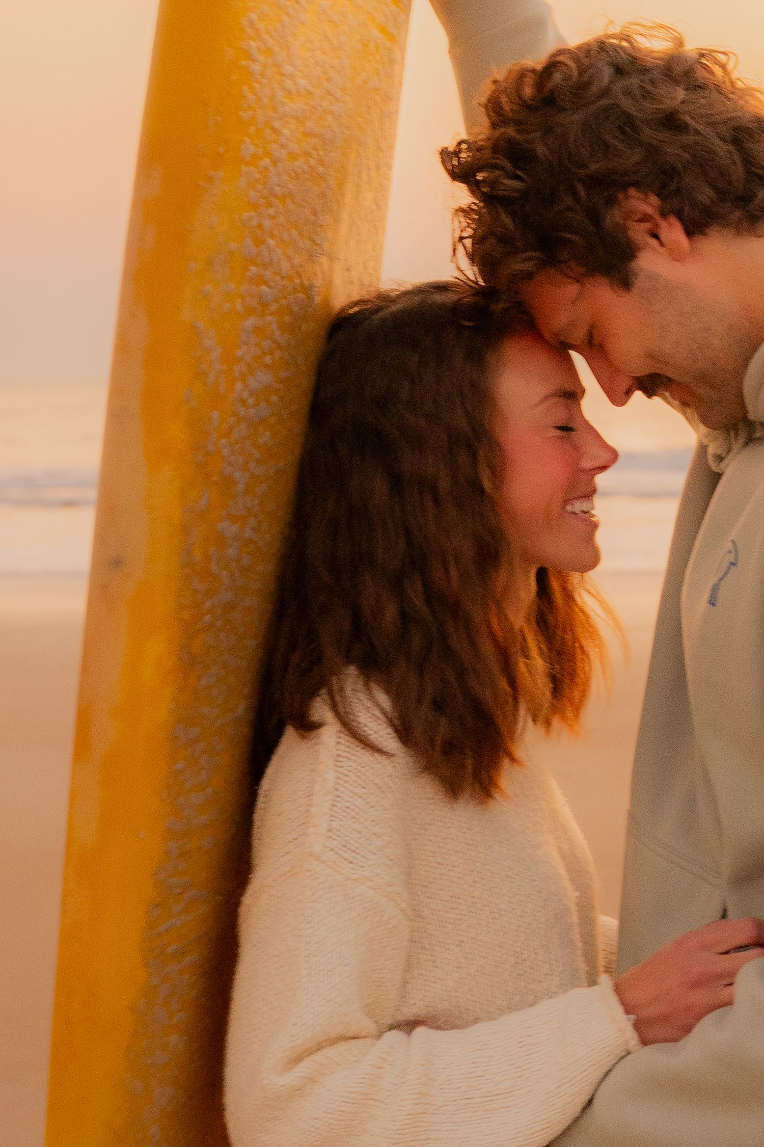 Surfer Couple Engagement Photoshoot - Tybee Island Georgia
