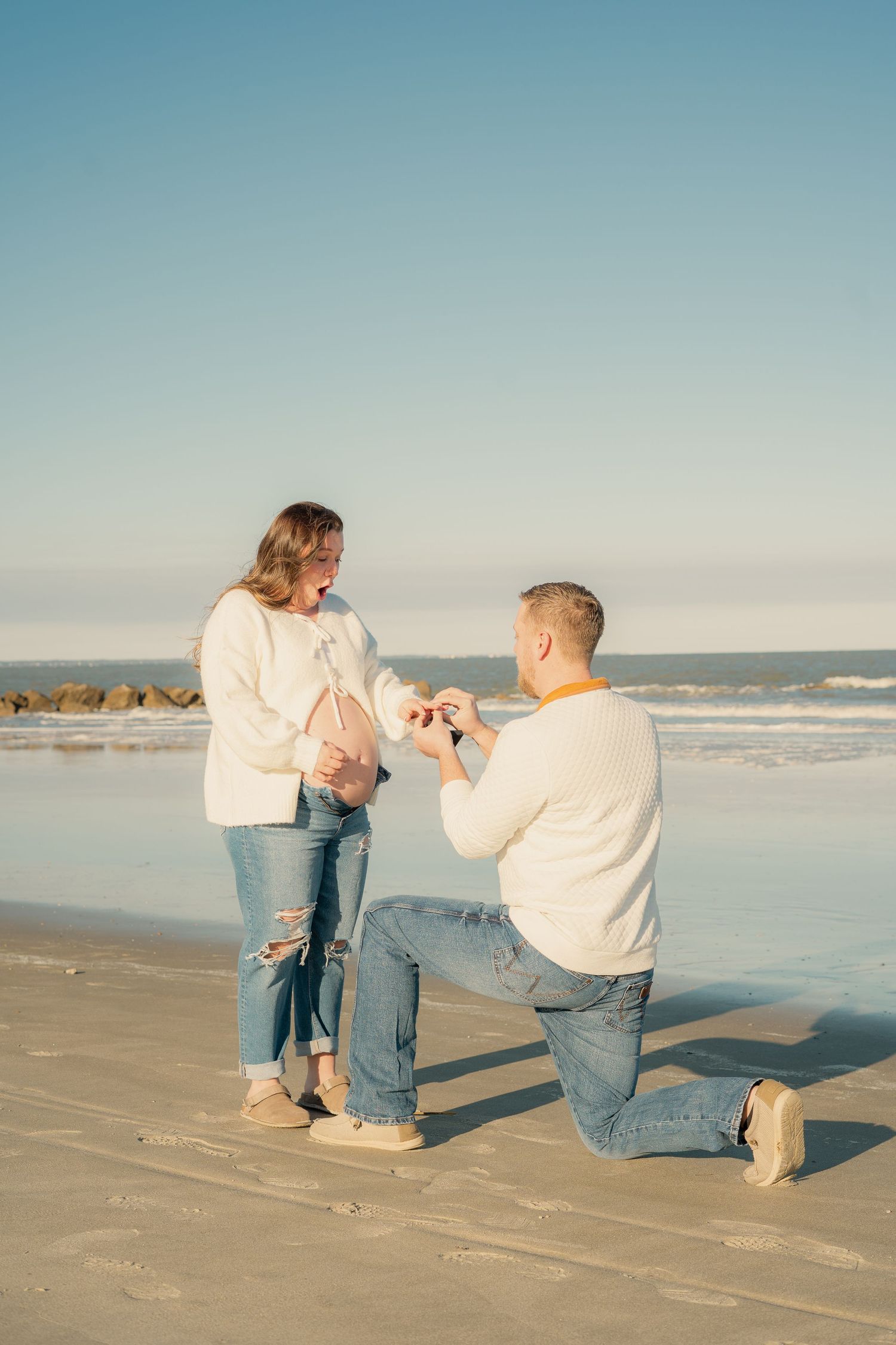 Proposal picture on Tybee Island