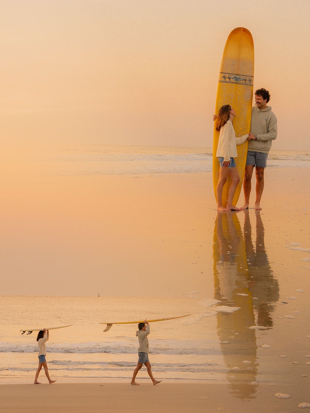 Surfer Couple Engagement Photoshoot - Tybee Island Georgia