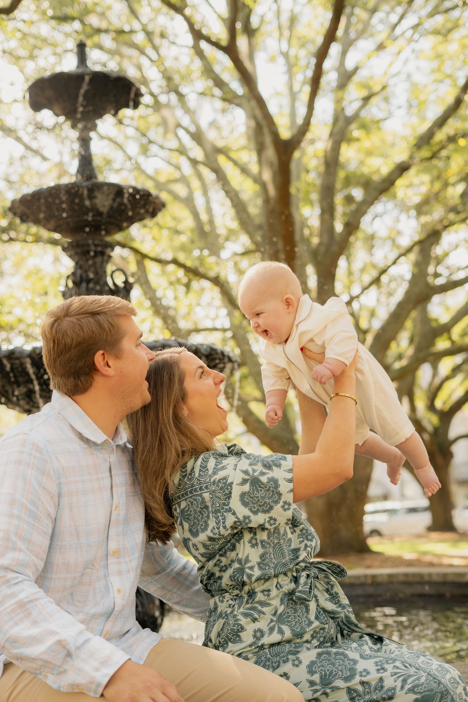Family Portraits - Lafayette Square - Savannah Georgia