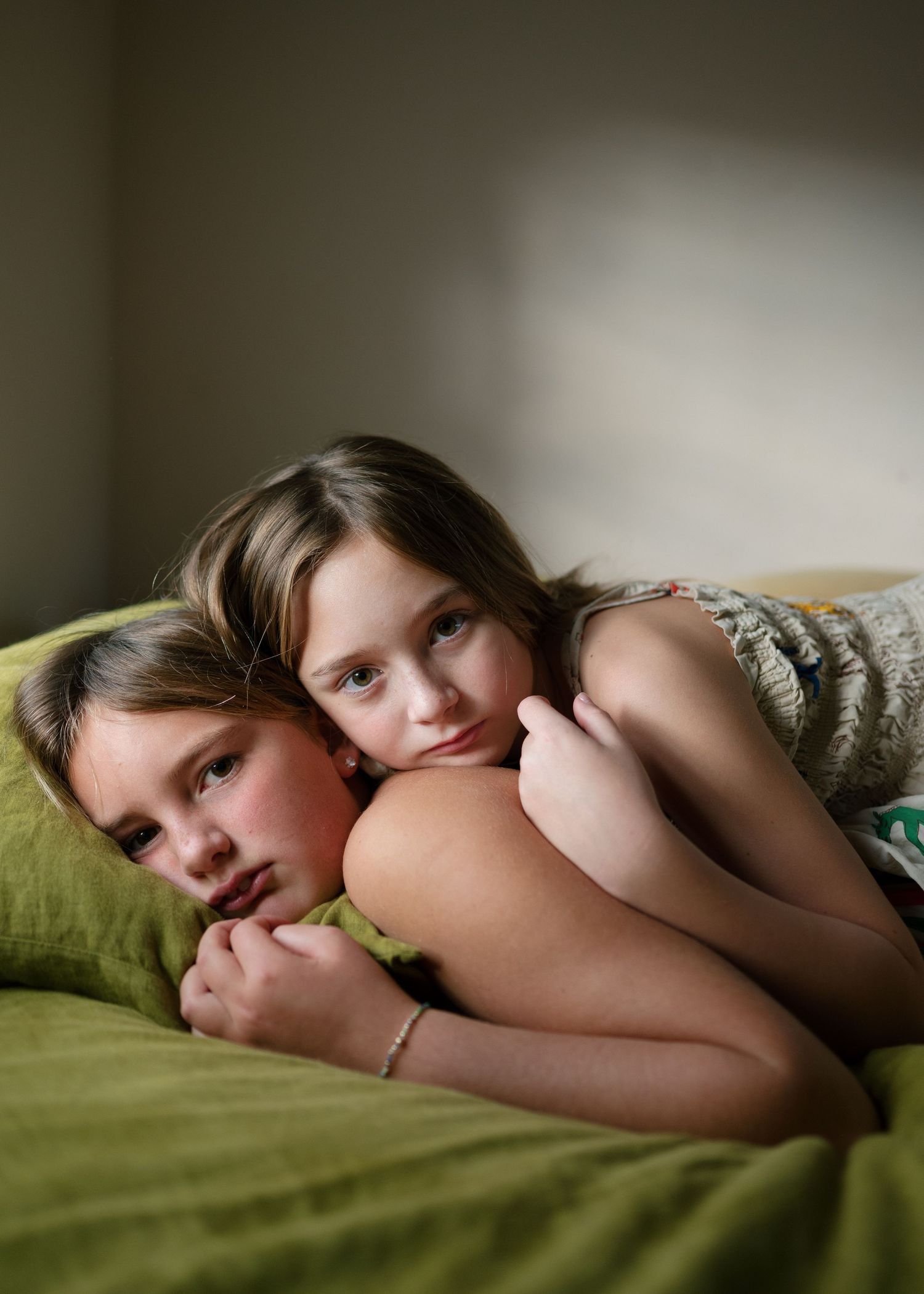 Family portraits at home.