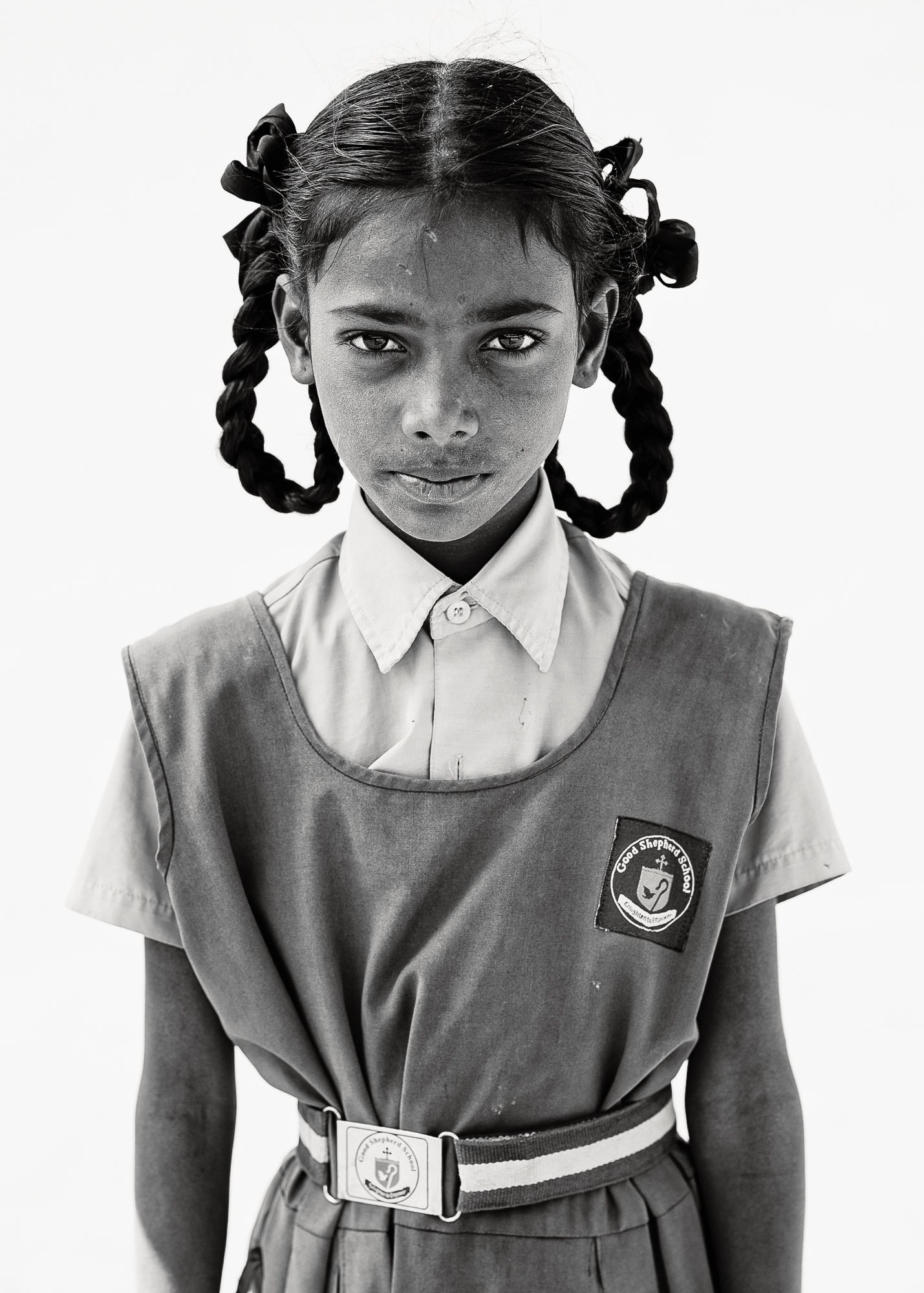 Black-and-white headshot of India students.