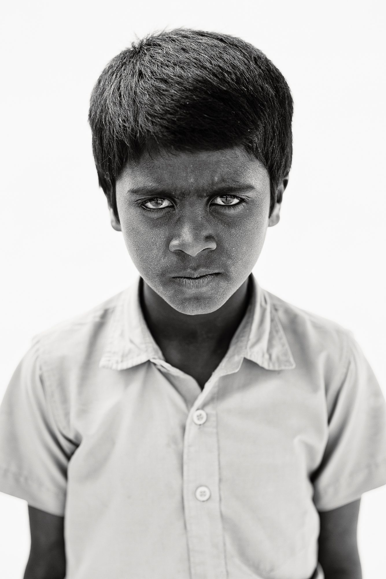Black-and-white headshot of India students.
