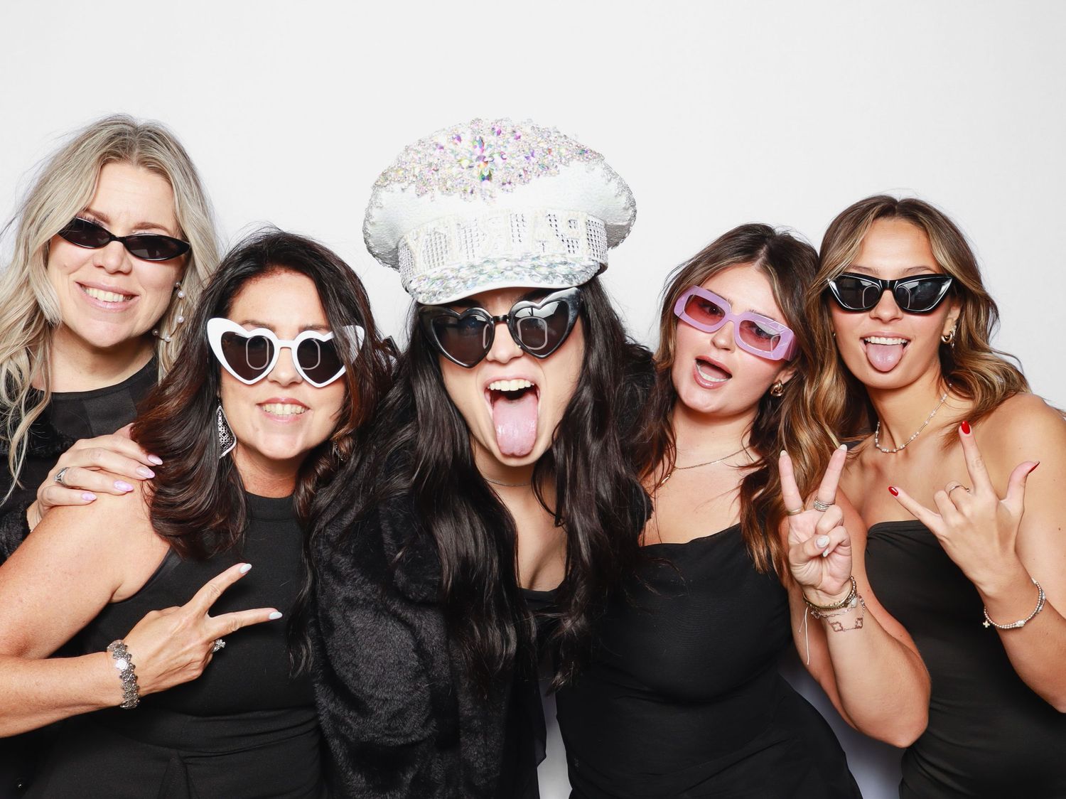 Bridal party celebrating with the portrait experience photo booth rental in Coeur d'Alene, ID