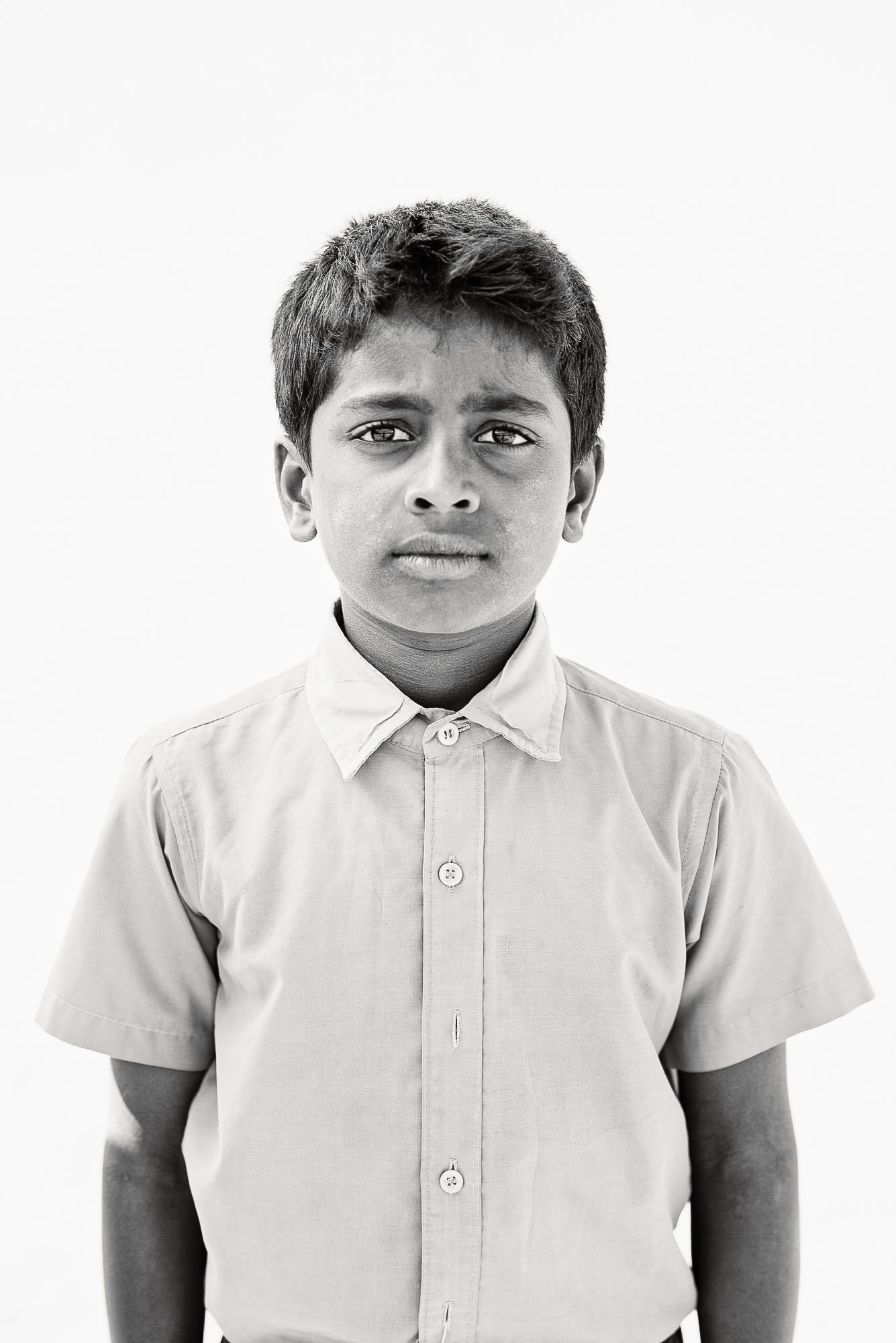 Black-and-white headshot of India students.