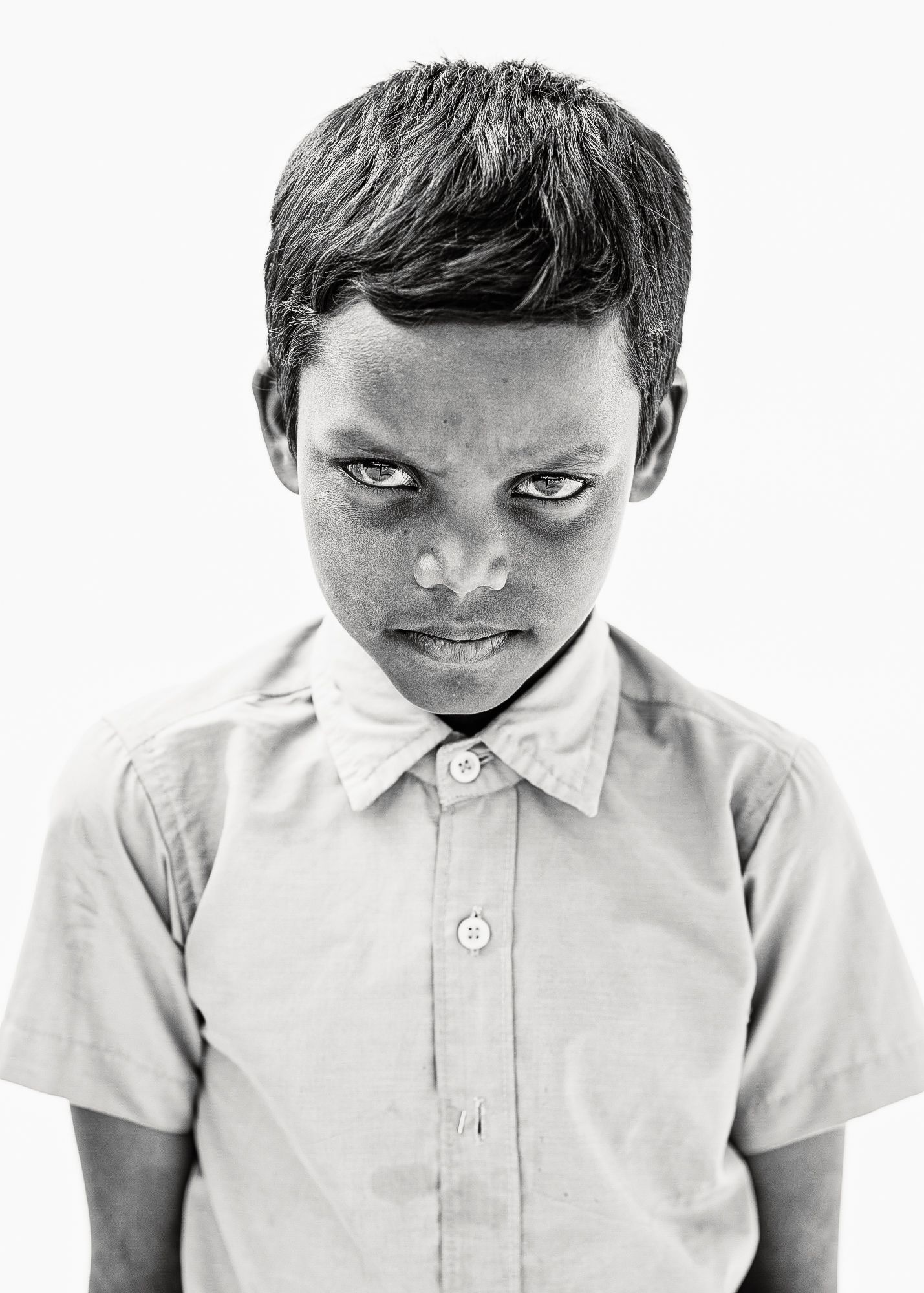Black-and-white headshot of India students.