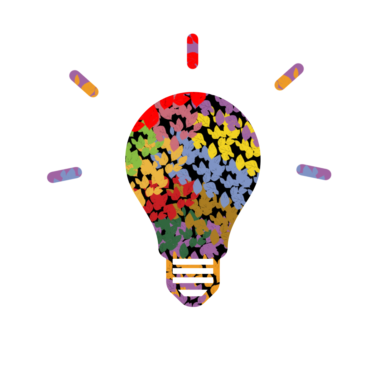 Colorful lightbulb filled with vibrant butterflies, symbolizing creative ideas and innovation on white background.