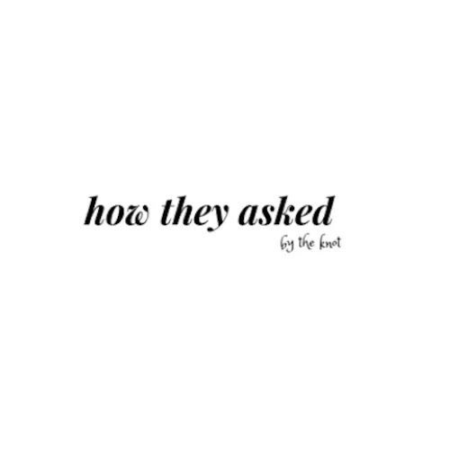 How They Asked by The Knot logo in elegant black script font on white background.