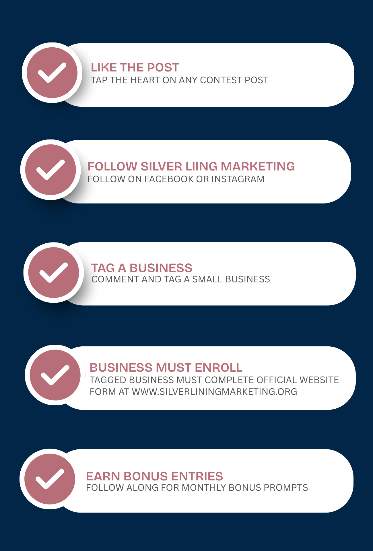 How to enter the Birthday Launch Contest graphic showing five steps with icons and detailed instructions.