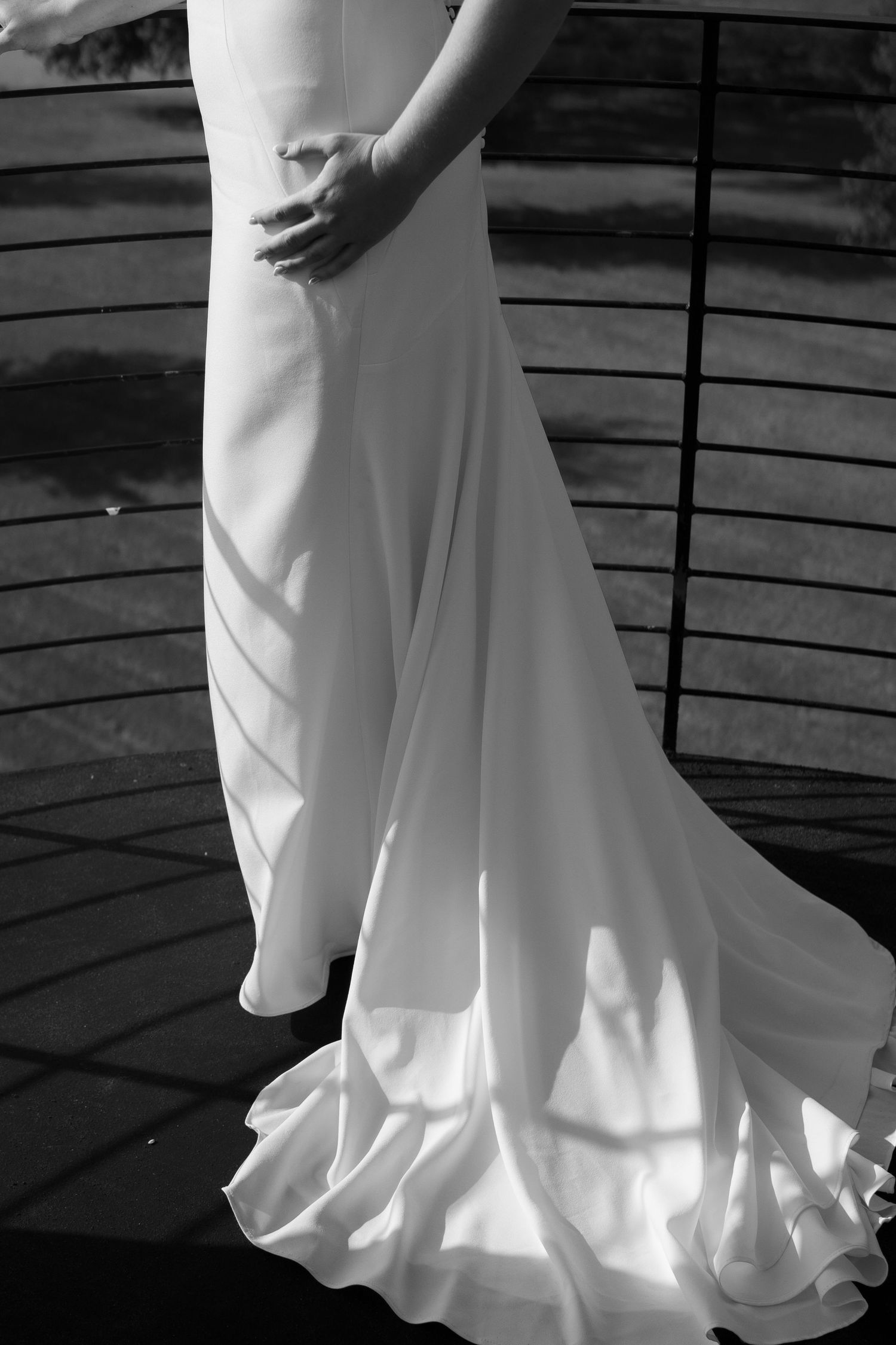 A bride portrait before the wedding ceremony in Scottsville, Virginia.