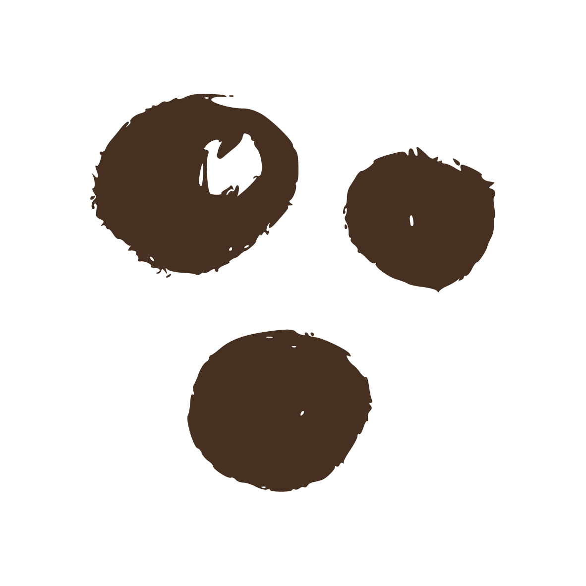 A repeating pattern of brown coffee beans scattered on a white background creates an abstract design.