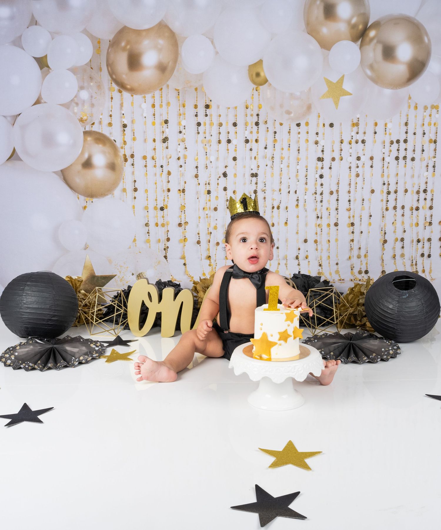 fond smash cake  avec gateau petit prince 1 an