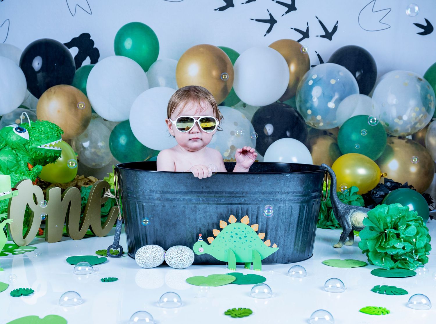 fond dinosaure plaisir vert sourire bebe heureux fete 1 an