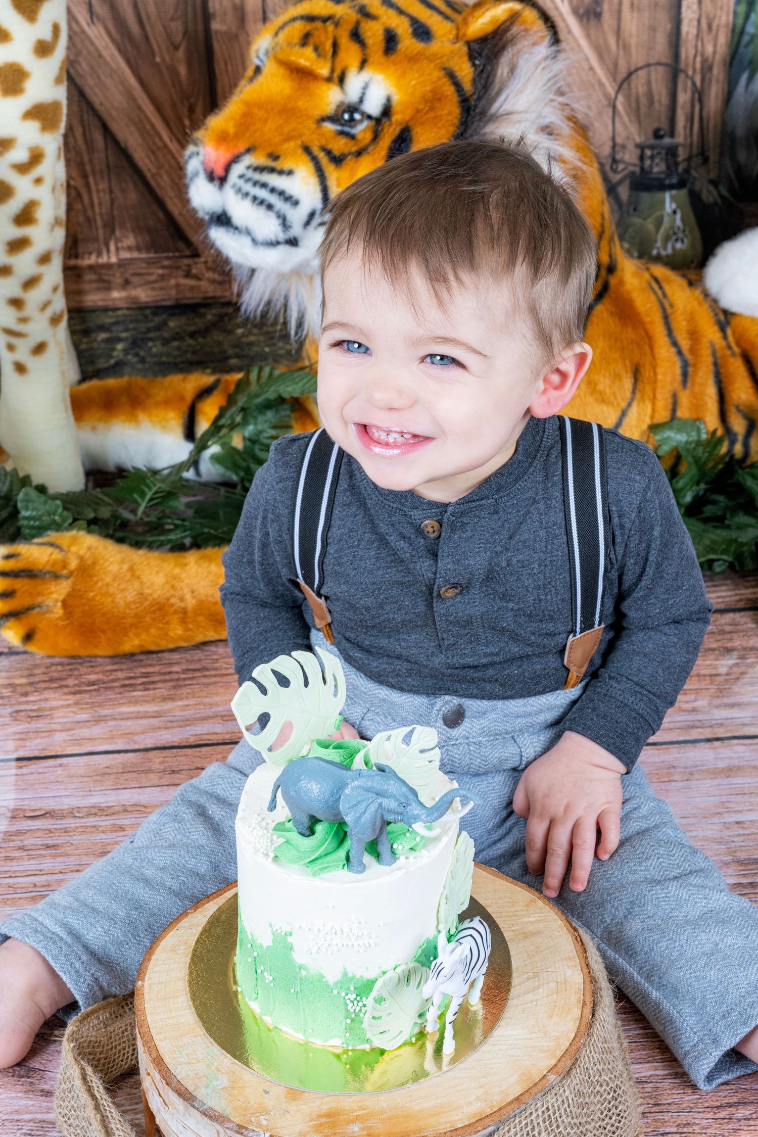 fond smash cake  avec gateau fete un an photo