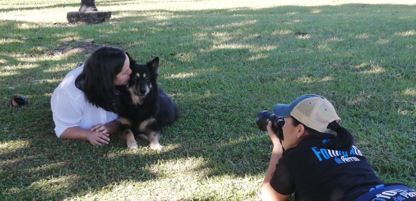 The Dogcumentarist during a session, outdoors