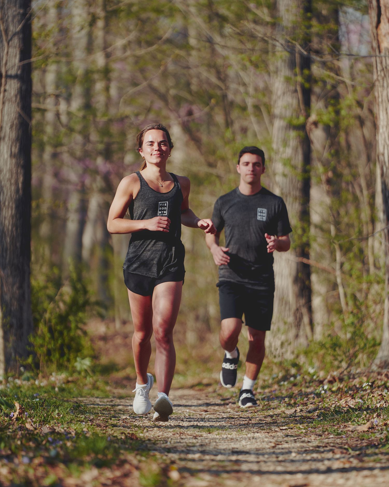VA Media Group runners in the woods