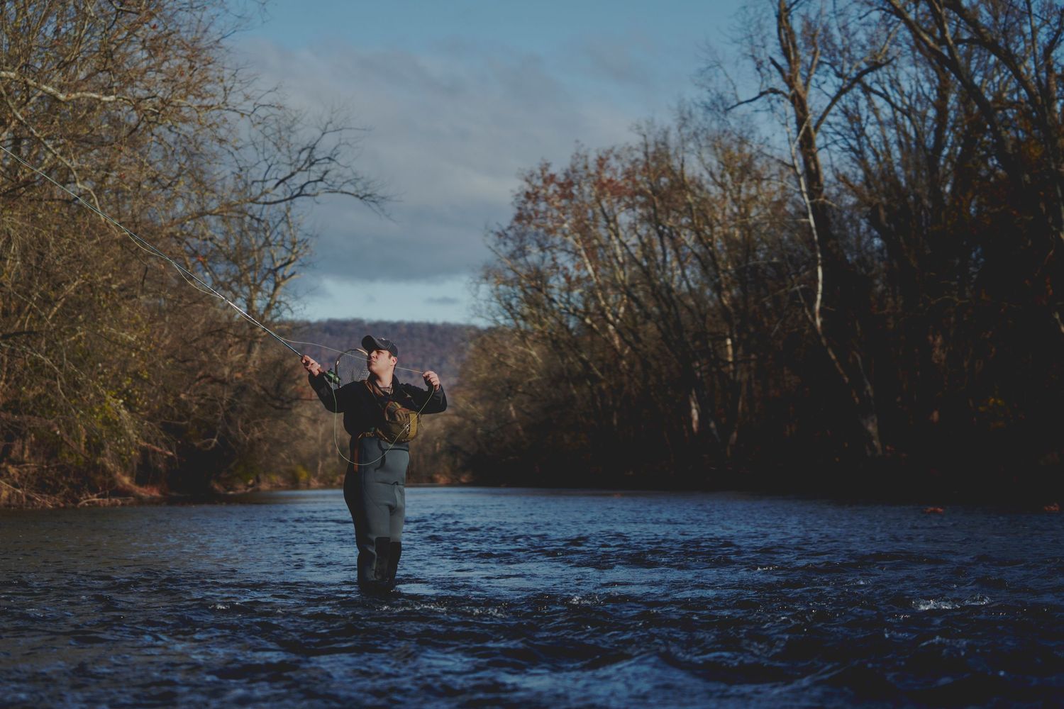 VA Media Group fishing on the river