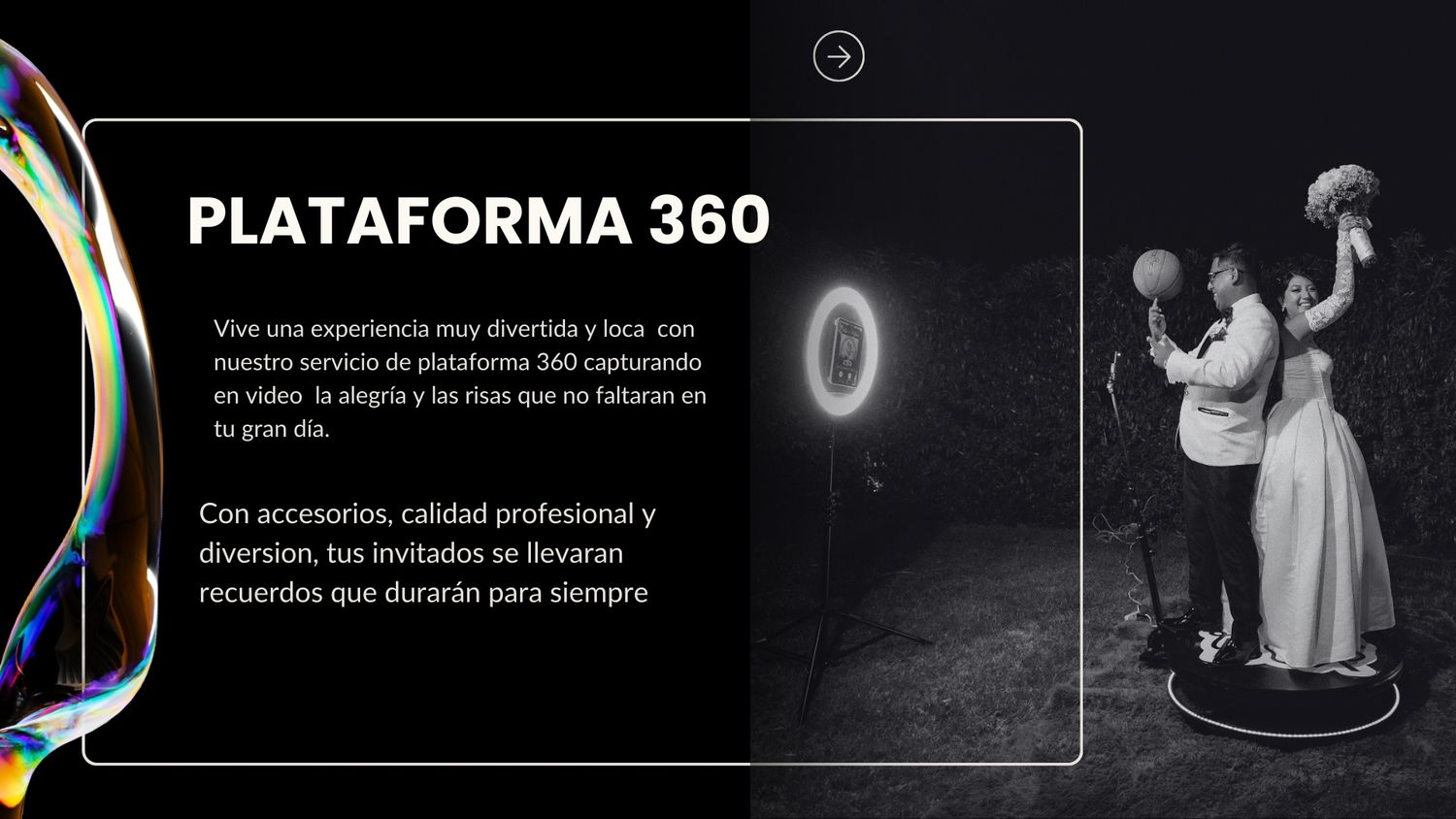 Dark professional website interface showing platform navigation with white text elements and sleek design elements.
