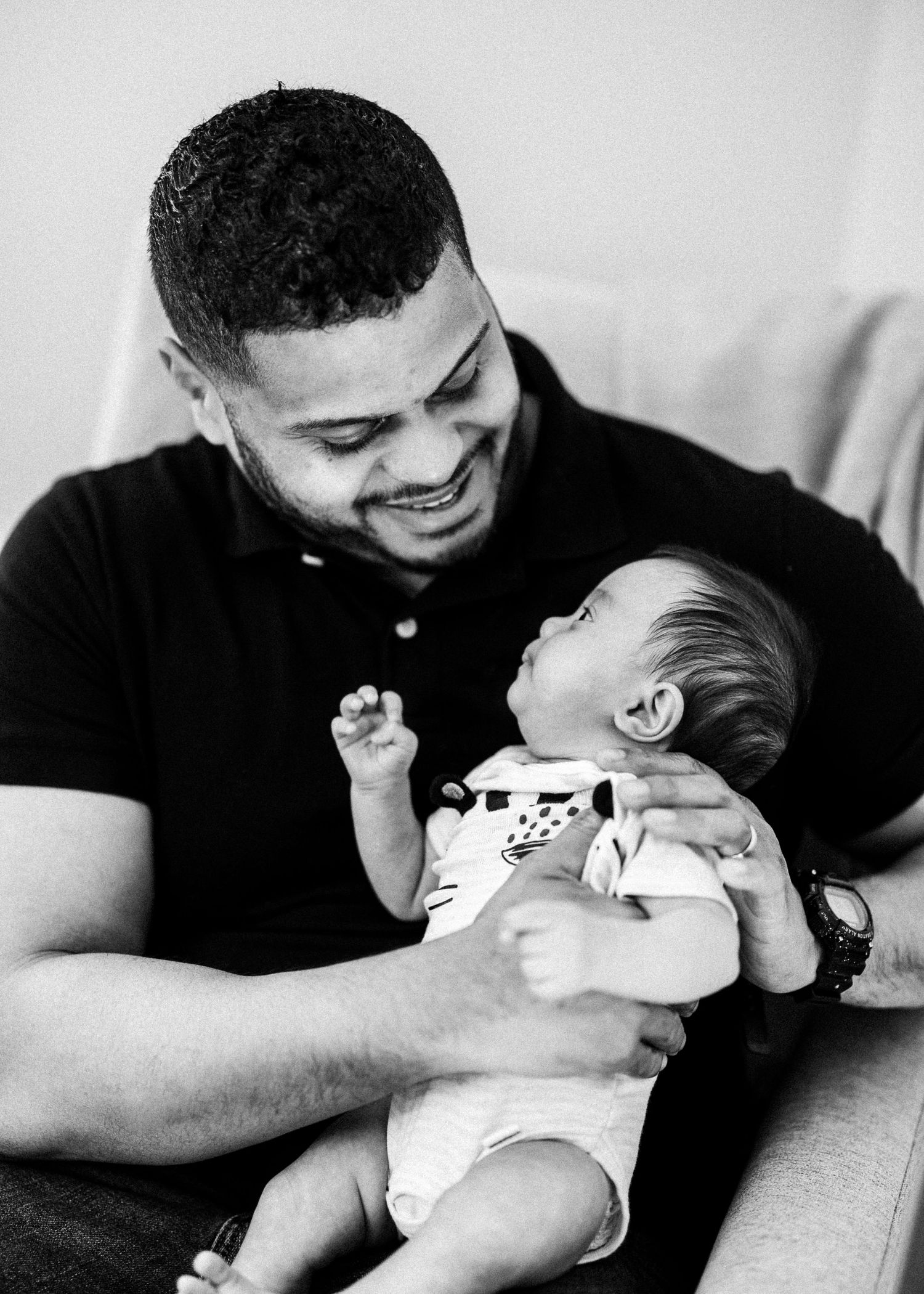 Black and White Lifestyle Newborn Photos in Canton MA