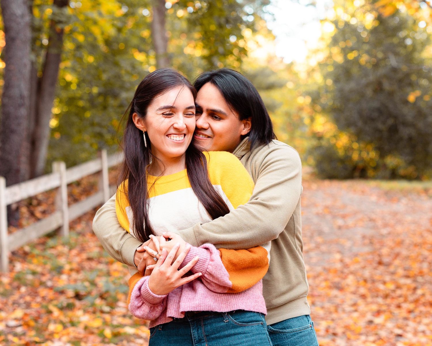 engagement session at the Arnold arboretum