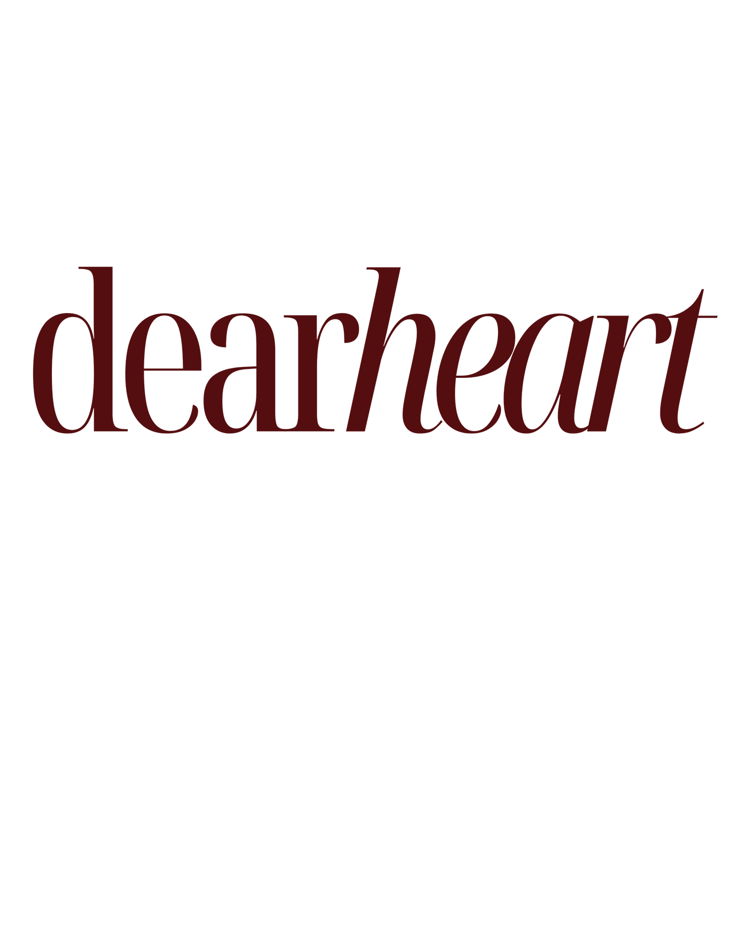 Elegant script text in dark red and black colors against a white background.
