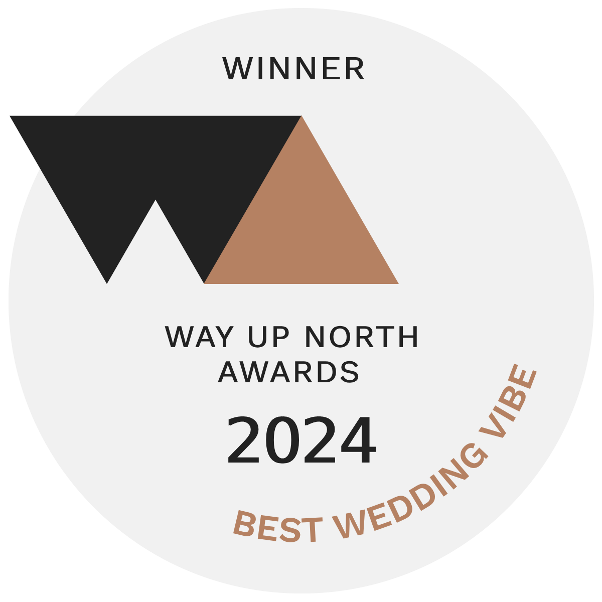 Danielle Ariadne wins the award for Best Wedding Vibe 2024 at the Way Up North European photography conference.