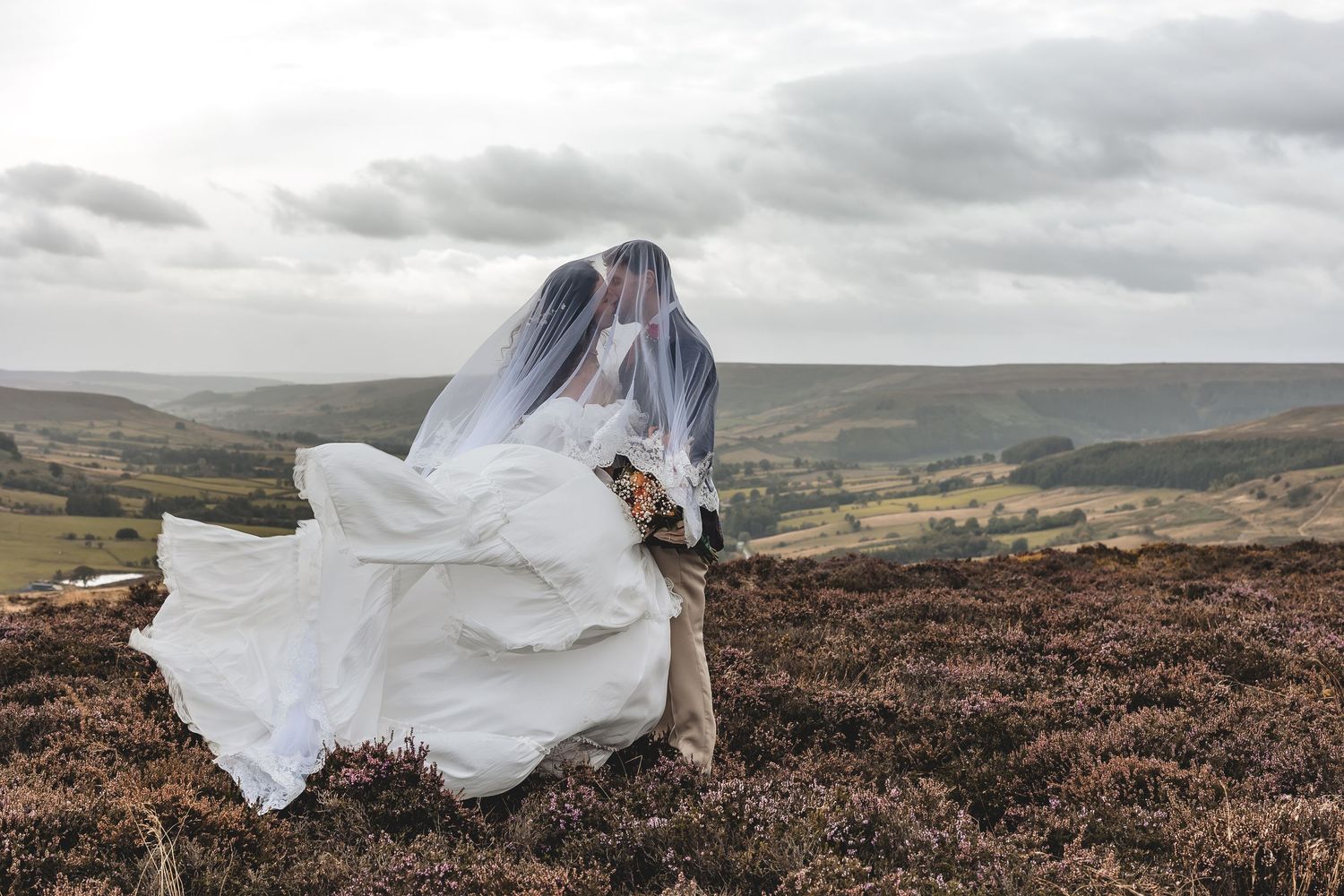 Nottingham wedding photography capturing a wedding ceremony in the Yorkshire Moors