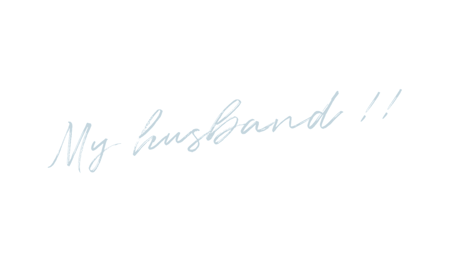 Handwritten cursive text in light blue ink against a white background.