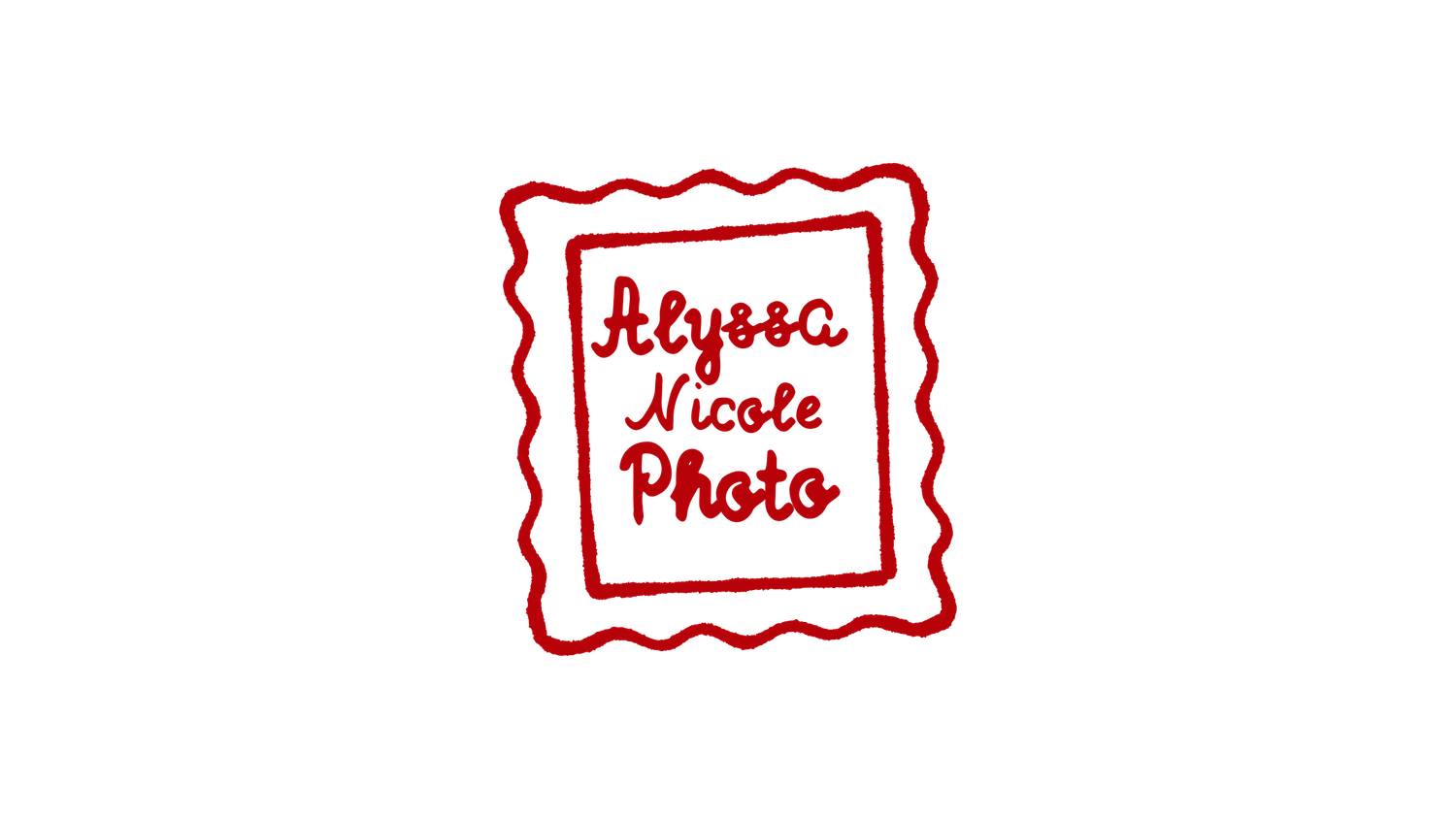Three decorative red frames in a simple outline style arranged horizontally against a white background.