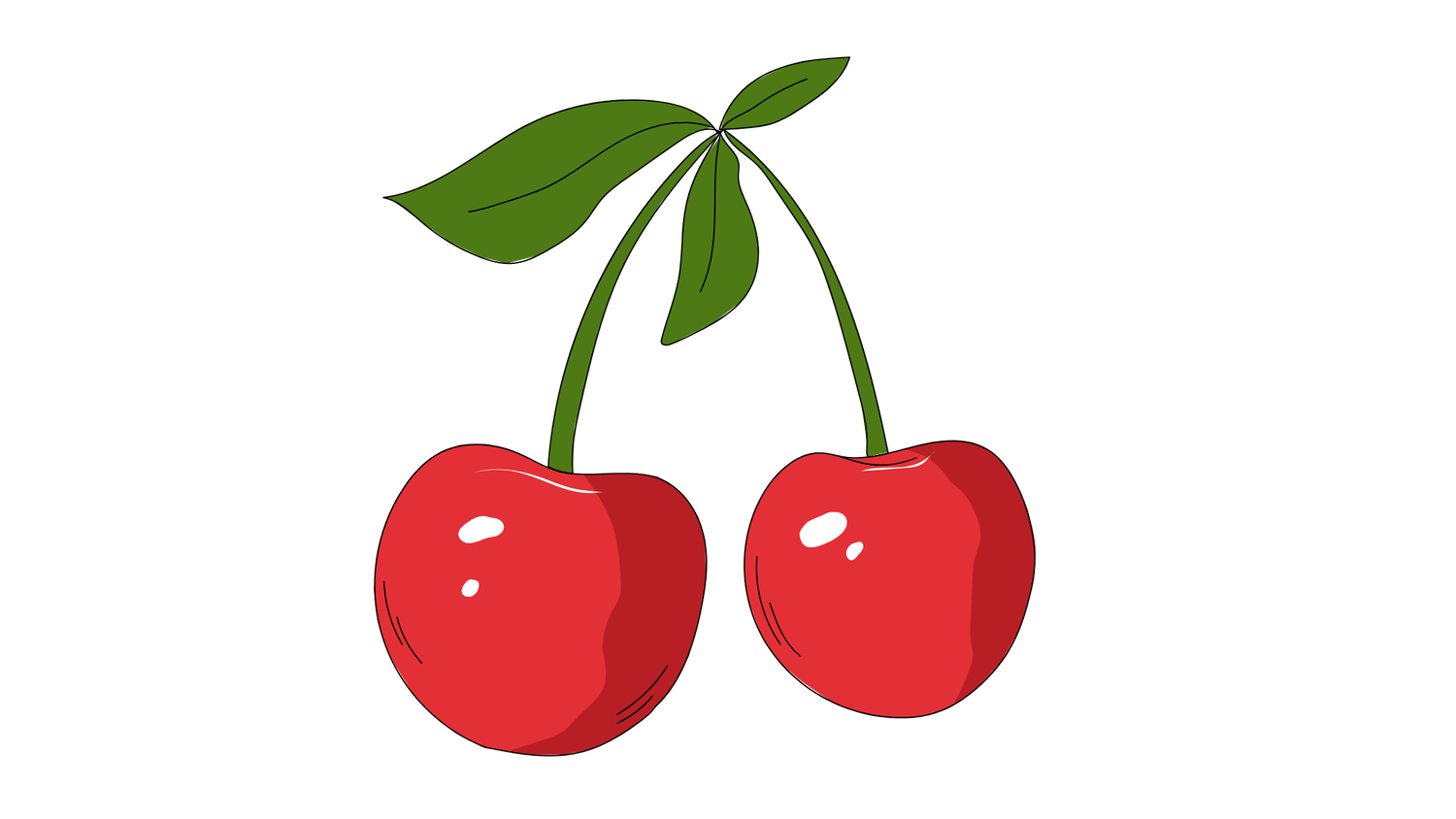 Red cherries with green leaves arranged in a repeating pattern on a white background.