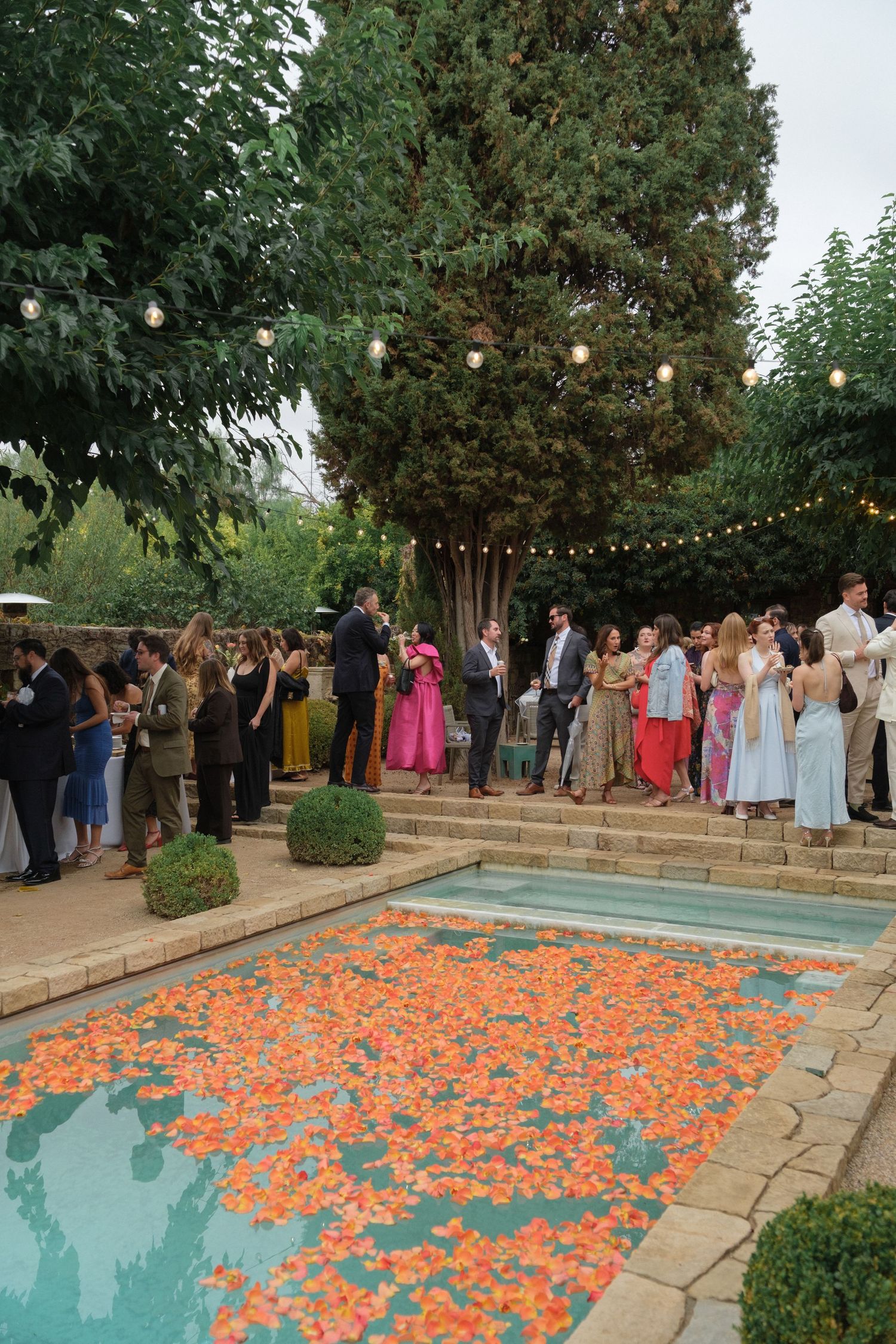 Colorful wedding in Ojai California on a private estate.
