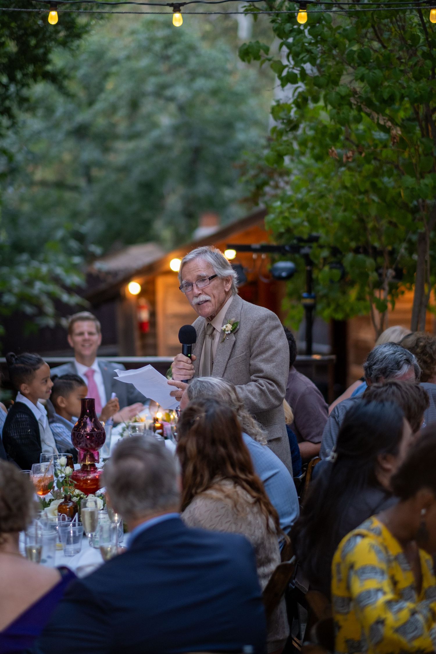 Father of the Groom gives a heartfelt speech at a Santa Barbara Wedding.