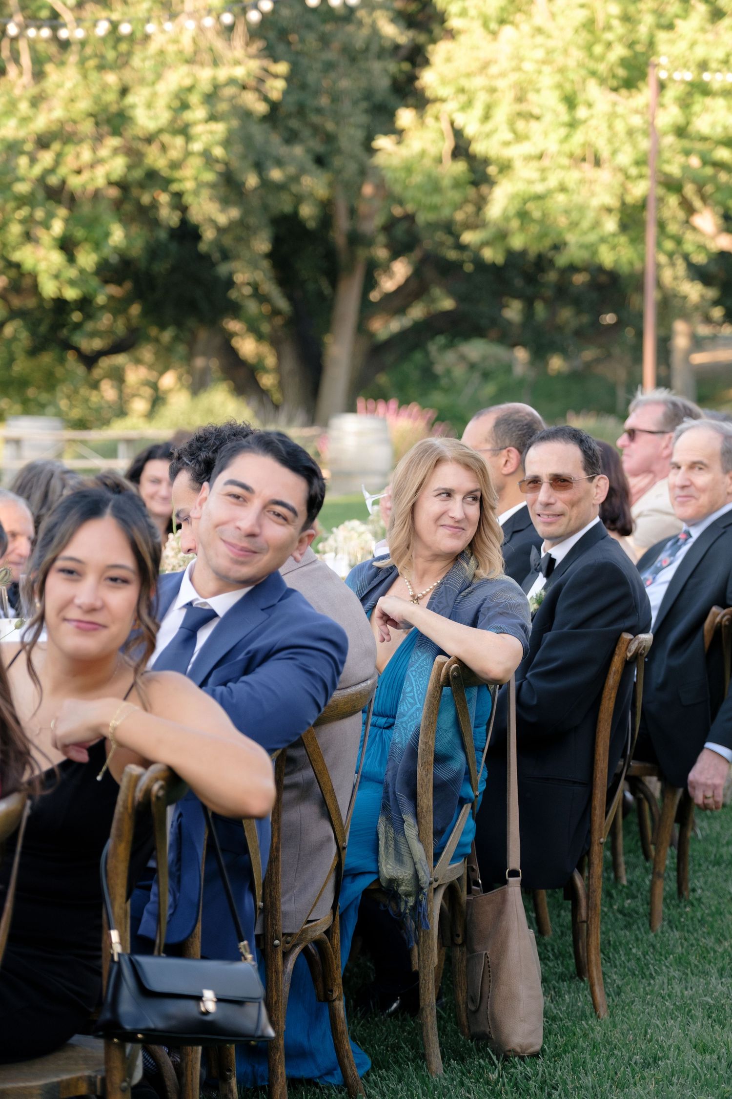 Cocktail hour for Santa Ynez Ranch Wedding
