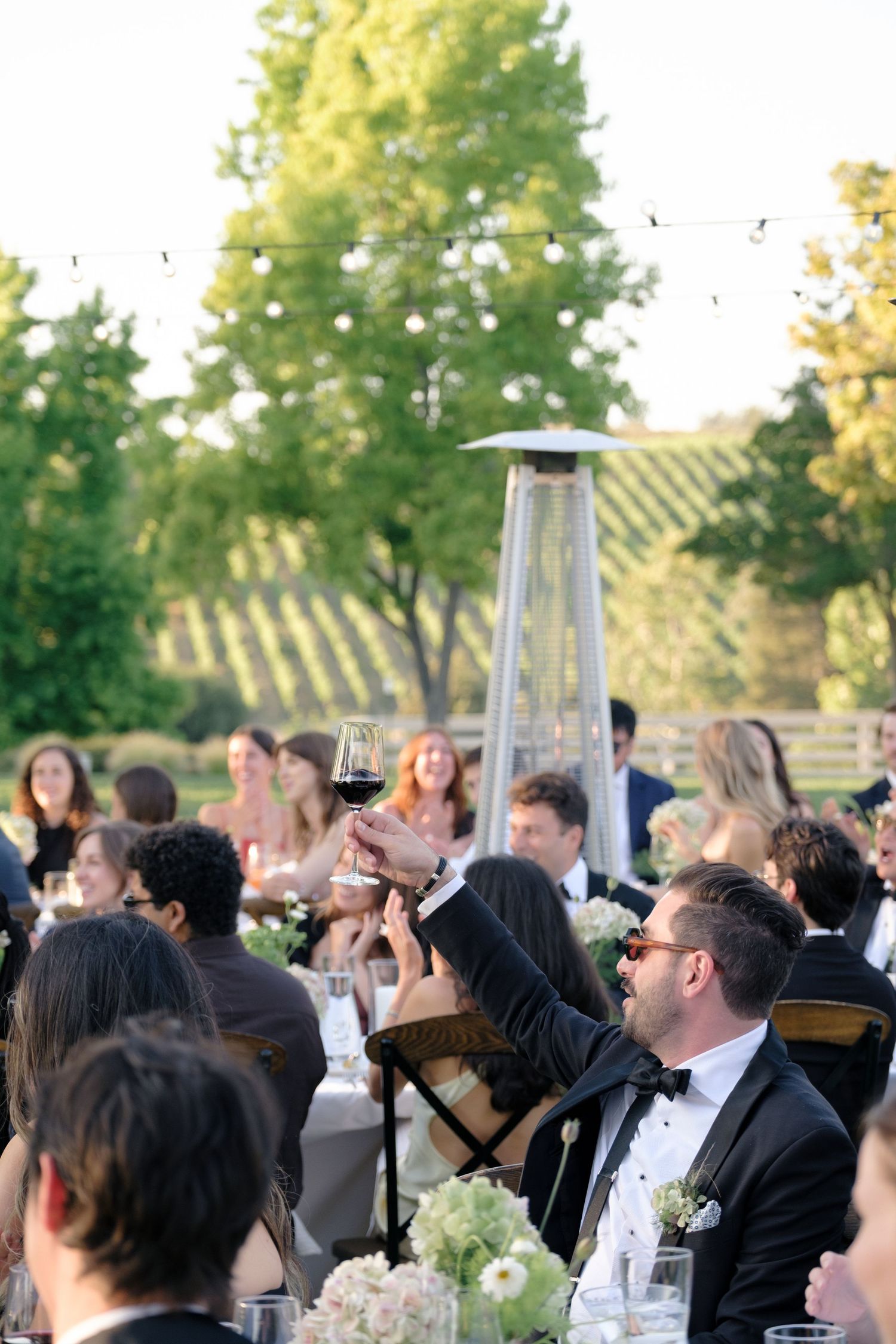 Cocktail hour for Santa Ynez Ranch Wedding
