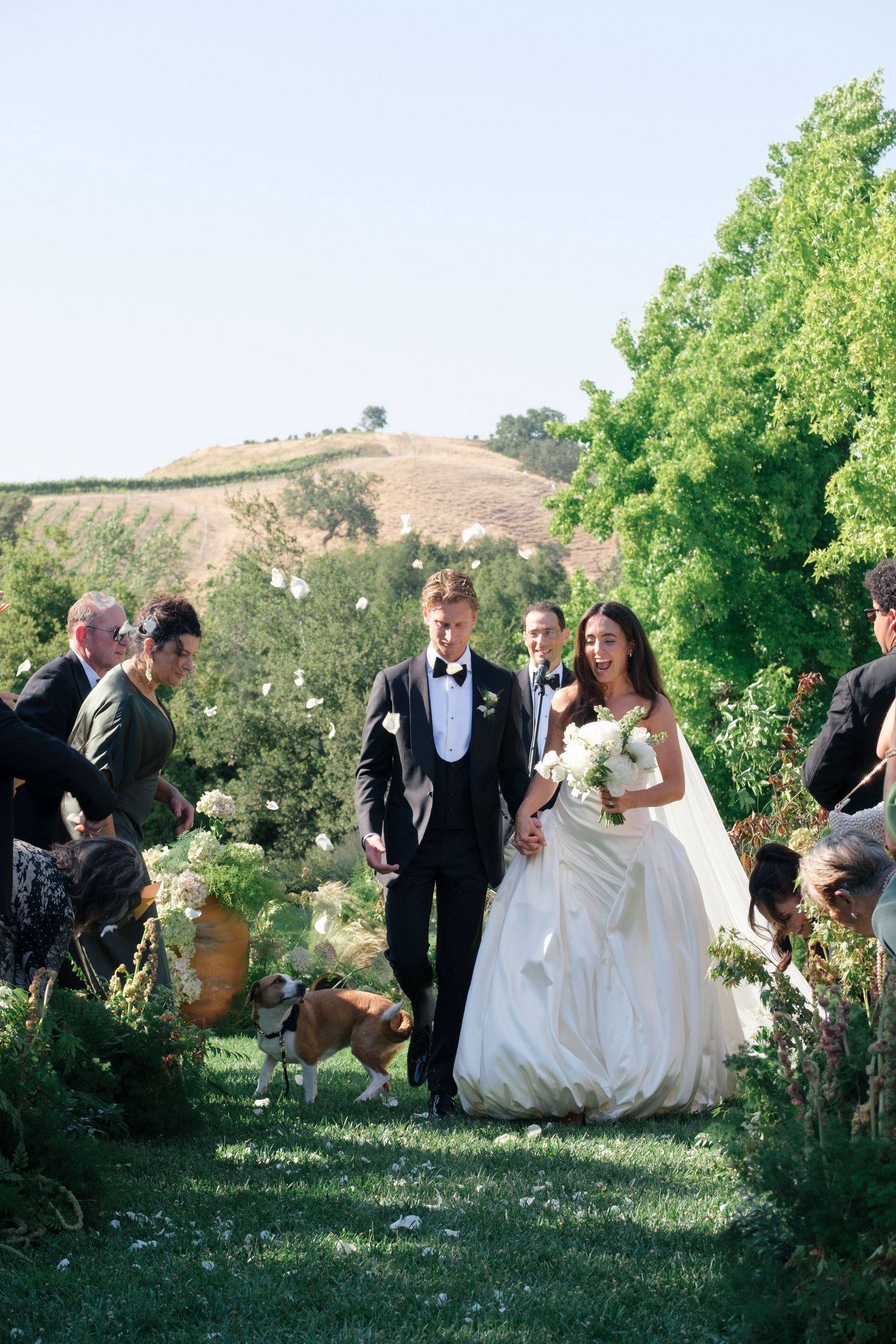 Ceremony recession for Santa Ynez Ranch Wedding.