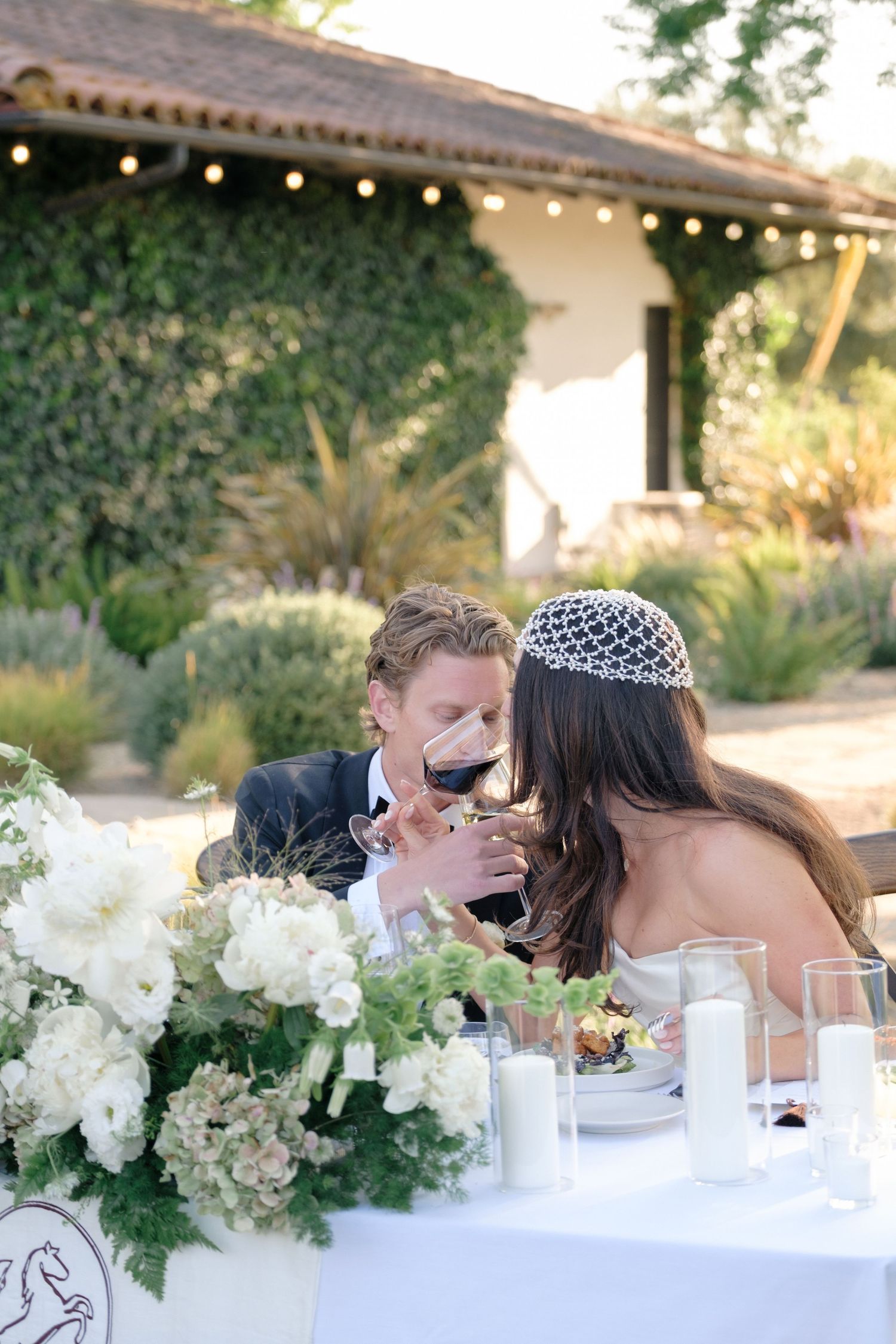 Cocktail hour for Santa Ynez Ranch Wedding